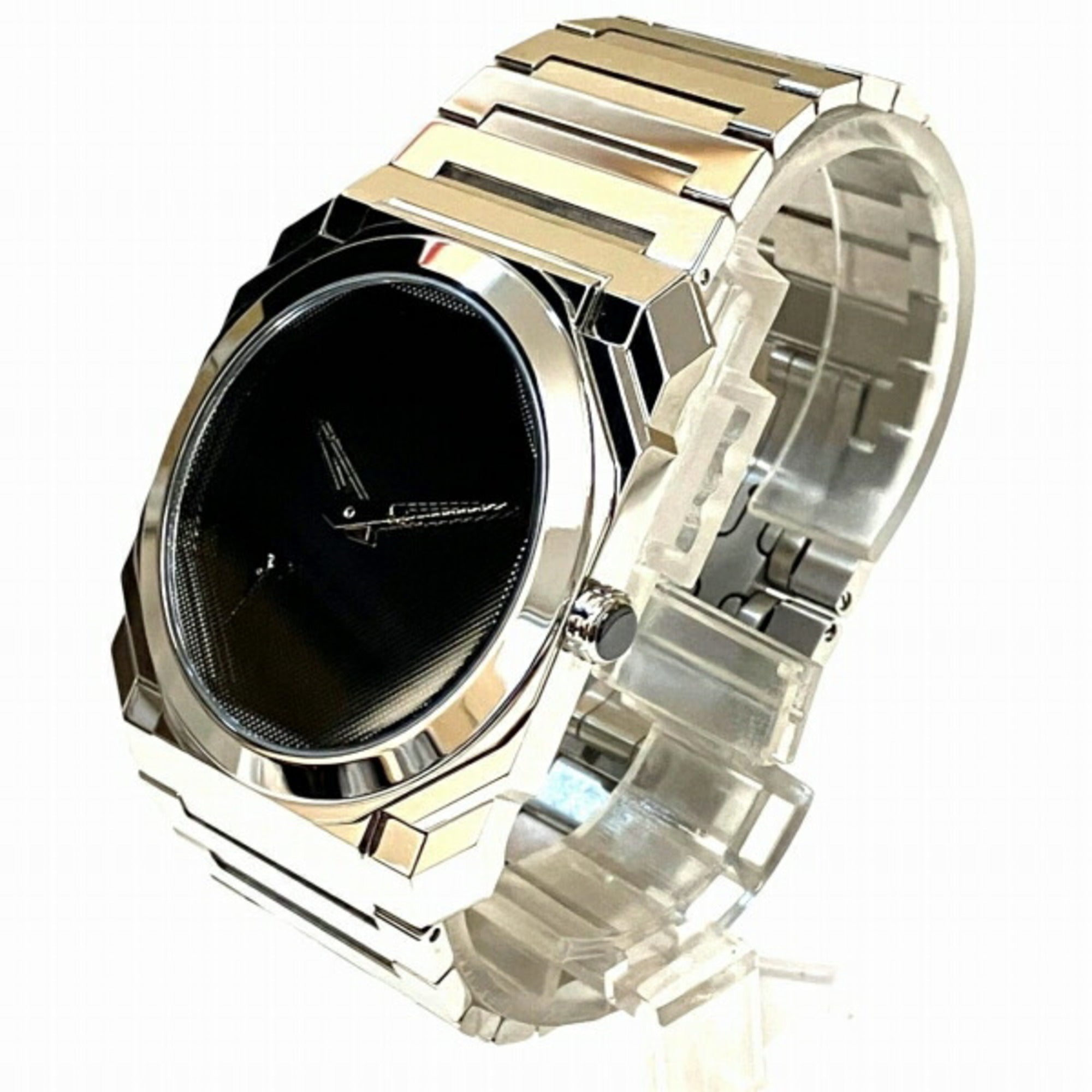 Bulgari Octo Finissimo Kazuyo Sejima Limited Edition Watch, Total Weight 114g, Stainless Steel, Automatic Movement, Black Dial, 103710 BGO40SXT