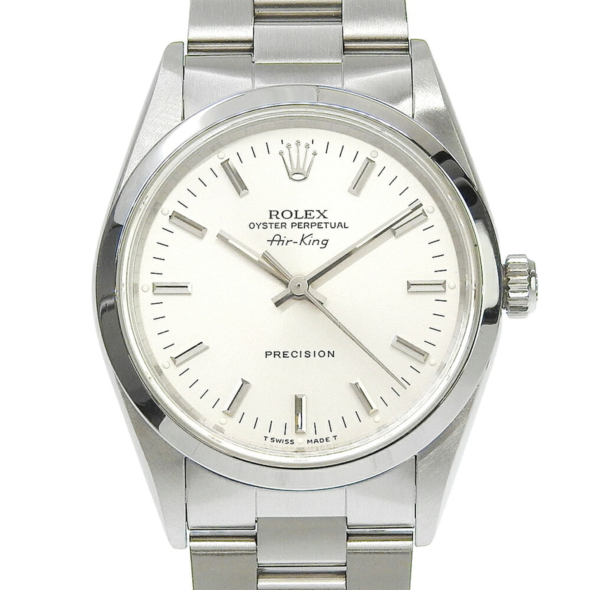 Montre Rolex Air-King à cadran argenté, 34 mm