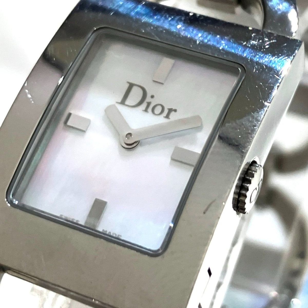 Christian Dior Malice D78-109 Weiß Zifferblatt in Muscheloptik 19 mm Uhr