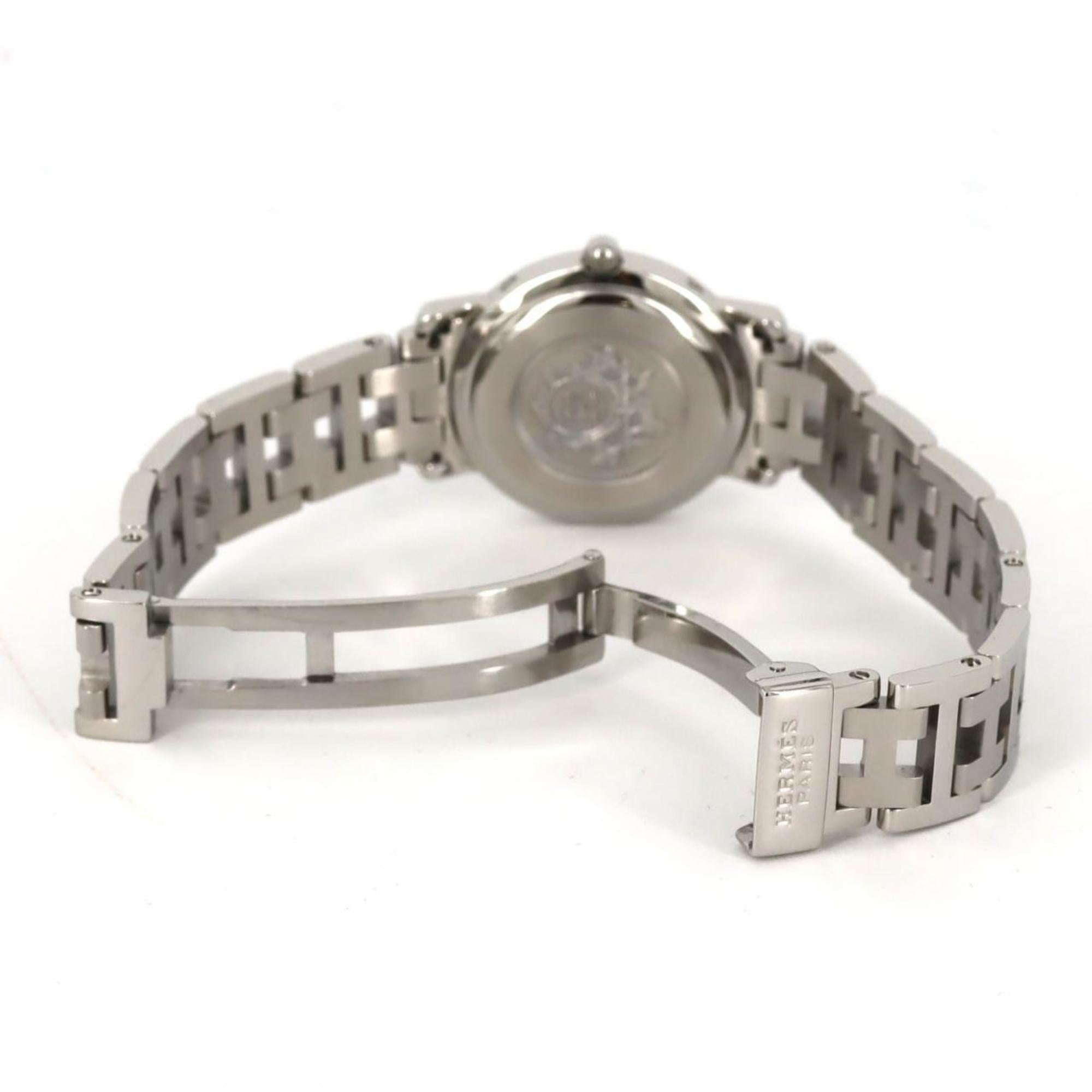 Hermès Clipper CL4.210 roestvrijstalen quartzhorloge