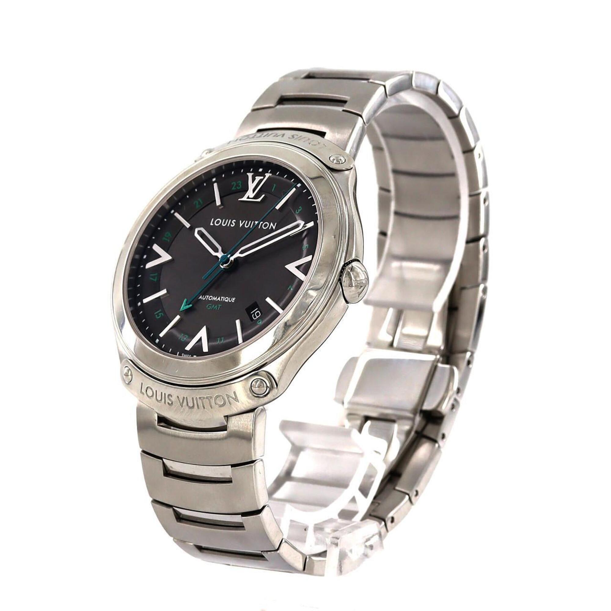Louis Vuitton LV Fifty-Five GMT Q6D30 SS Automatic Watch