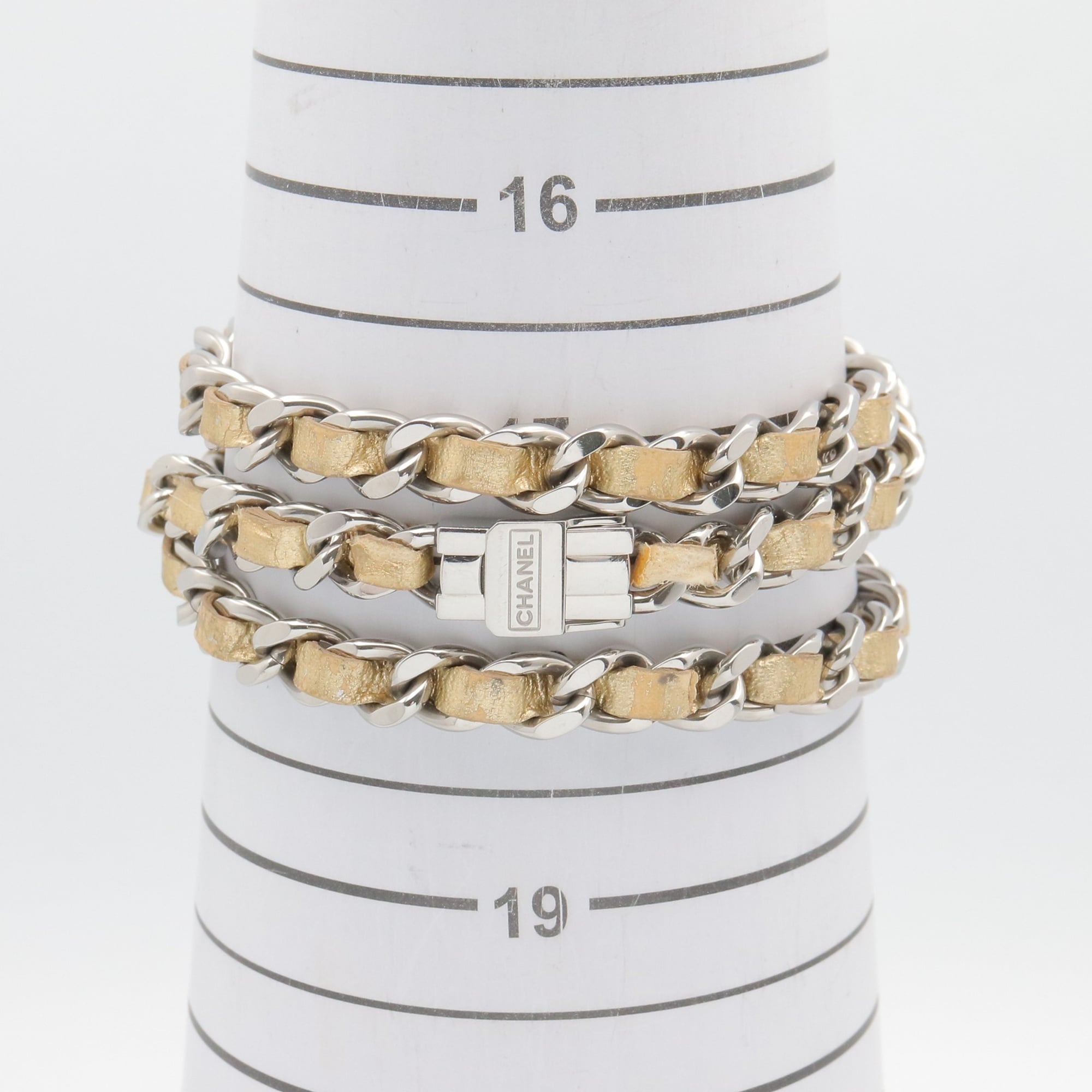Chanel CHANEL PremiÃ¨re Rock Stainless Steel Leather Strap Ladies Gold Tone Mirror Finish H5583