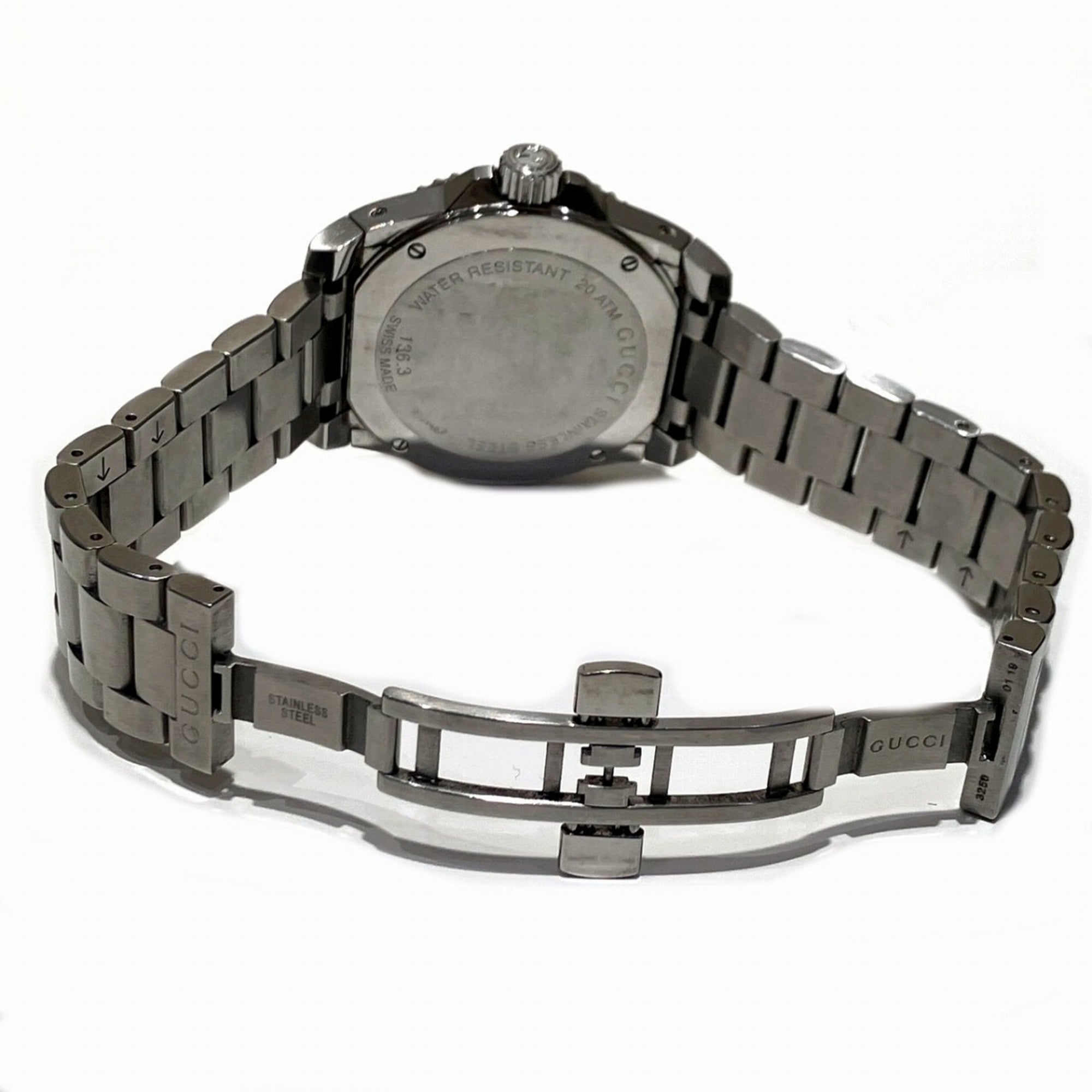 Gucci Dive total weight 154.2g stainless steel automatic movement black dial 136.3