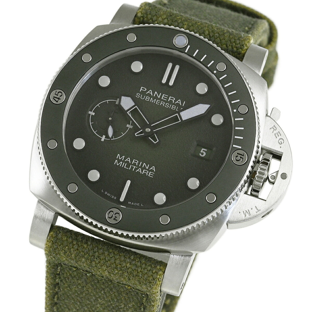 Panerai Submersible Marina Militare PAM01697 Green Dial 44mm Watch