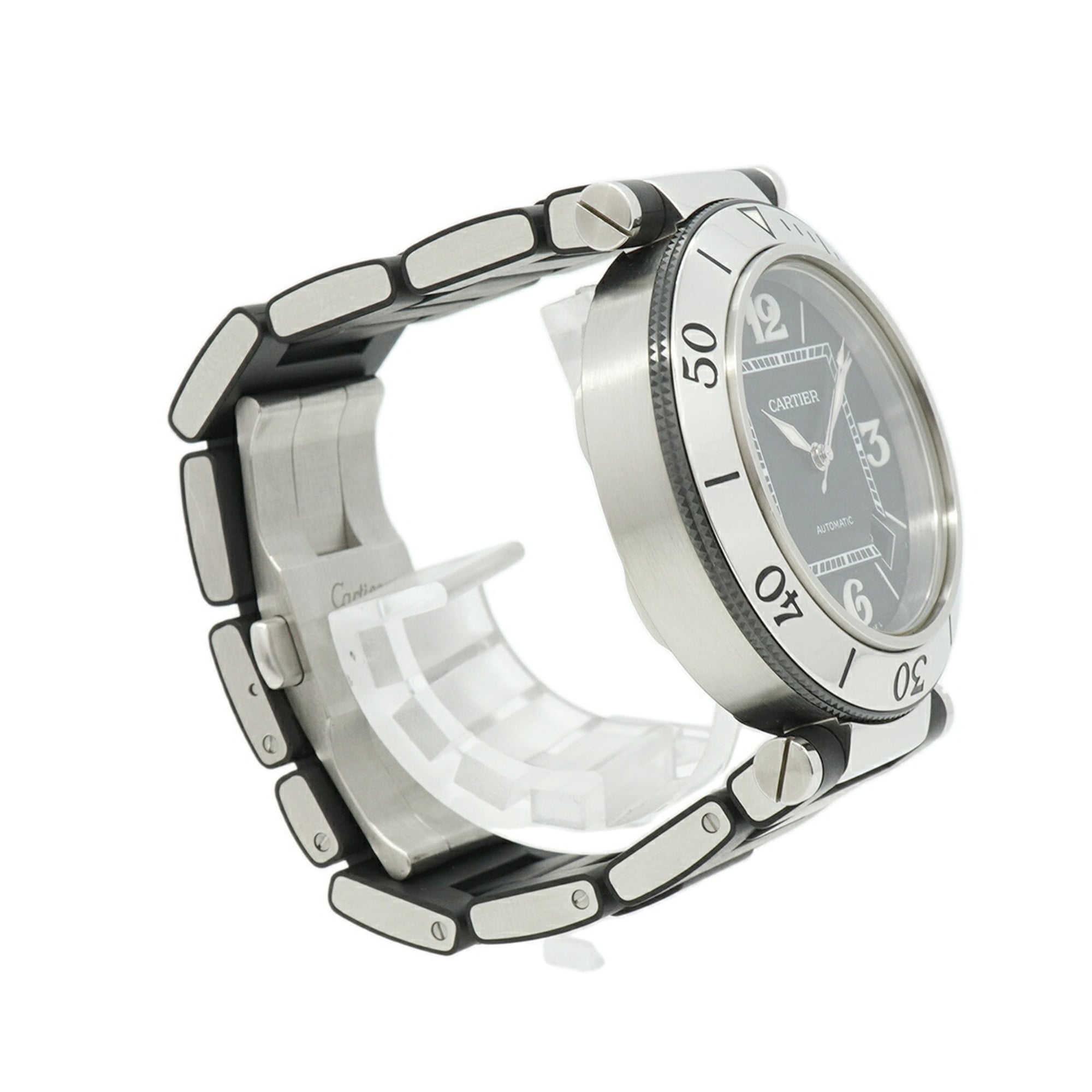 Montre Cartier Pasha Seatimer Date W31077U2 Noir Cadran 40mm
