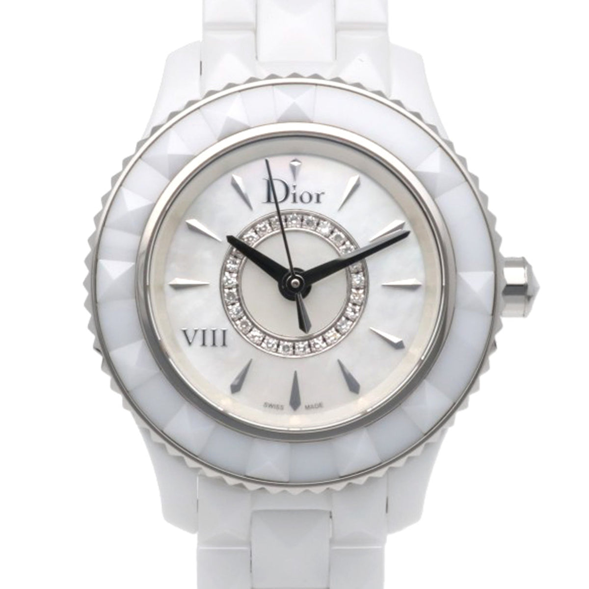 Christian Dior Dior CD1221E2 Horloge met witte wijzerplaat, 29 mm