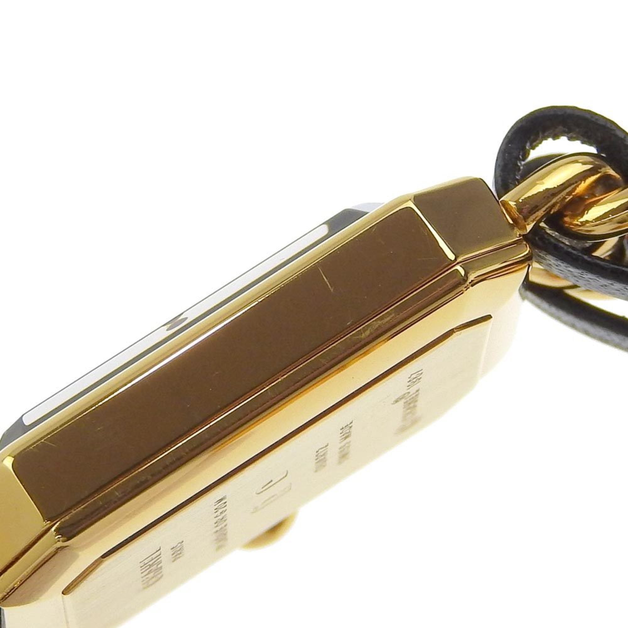 Chanel CHANEL Premiere S Uhr H0001 Vergoldet x LederQuarz analoges ZifferblattSchwarz Zifferblatt, Damenuhr