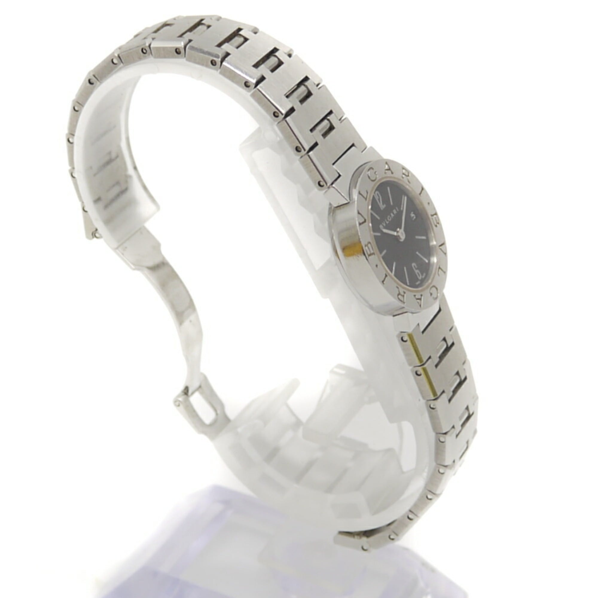 BVLGARI dameshorloge BB23SS met zwarte wijzerplaat