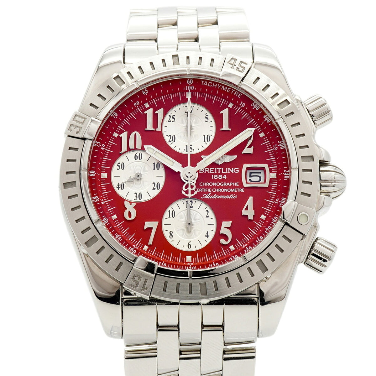 Breitling Chronomat Evolution A13356 Red color Dial 42mm Watch