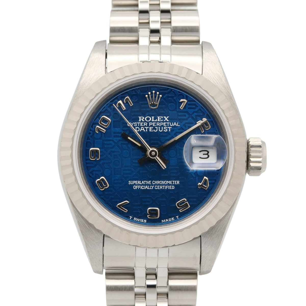 Rolex Datejust S-series 18K 69174 Blue Dial 26mm Watch