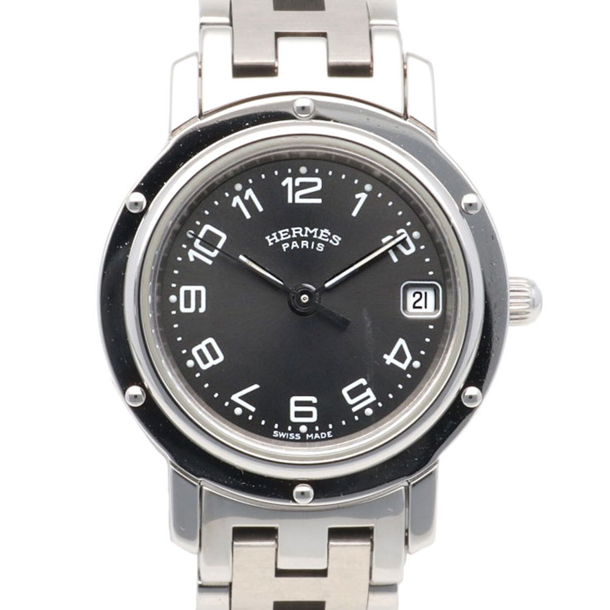 Hermes Clipper Wristwatch, Stainless Steel CL4.210 Quartz, Polished, Ladies' Watch