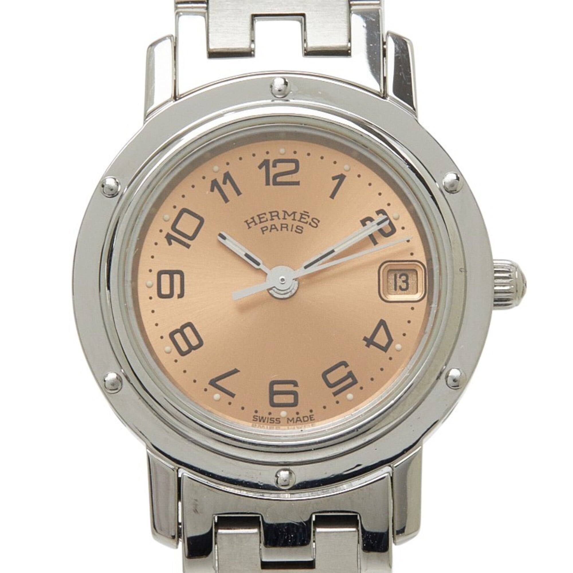 Hermes Clipper CL4.210 Pink Dial 24mm Watch