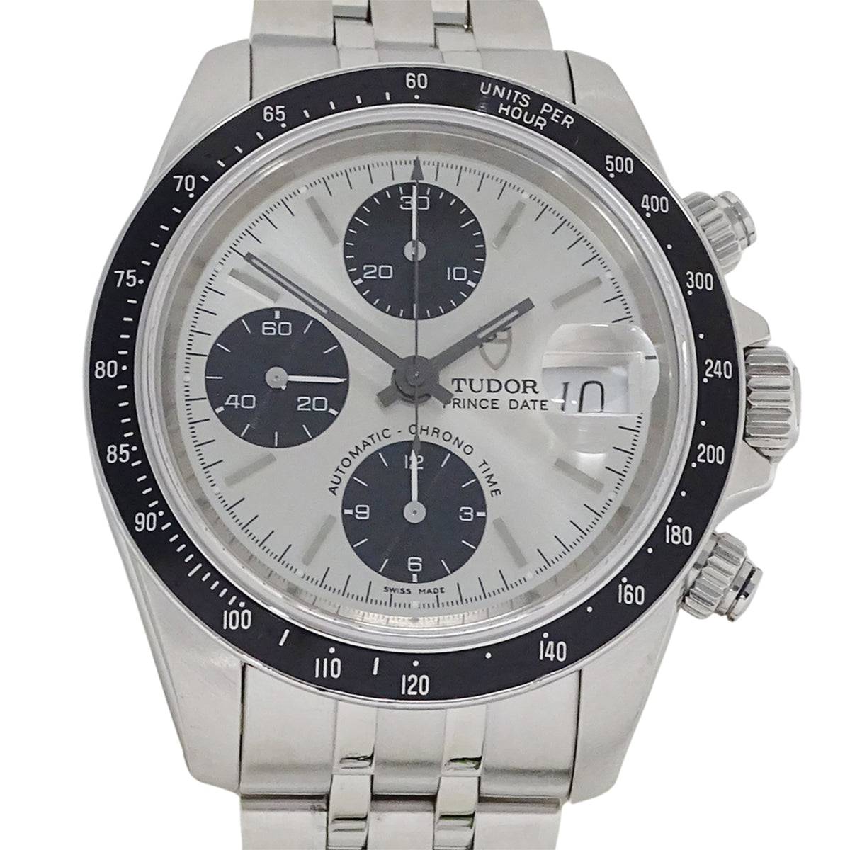 Tudor Prince Date Chronotime 79260 Silver Dial 40mm Watch