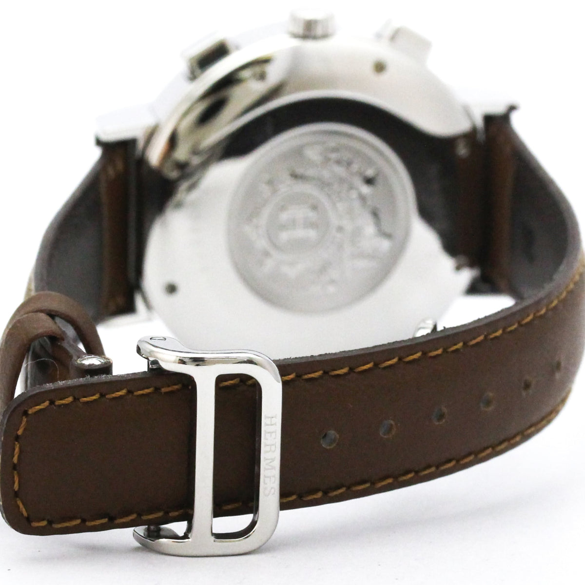 Hermes Nomade NO1.910 Silber Zifferblatt 39mm Uhr
