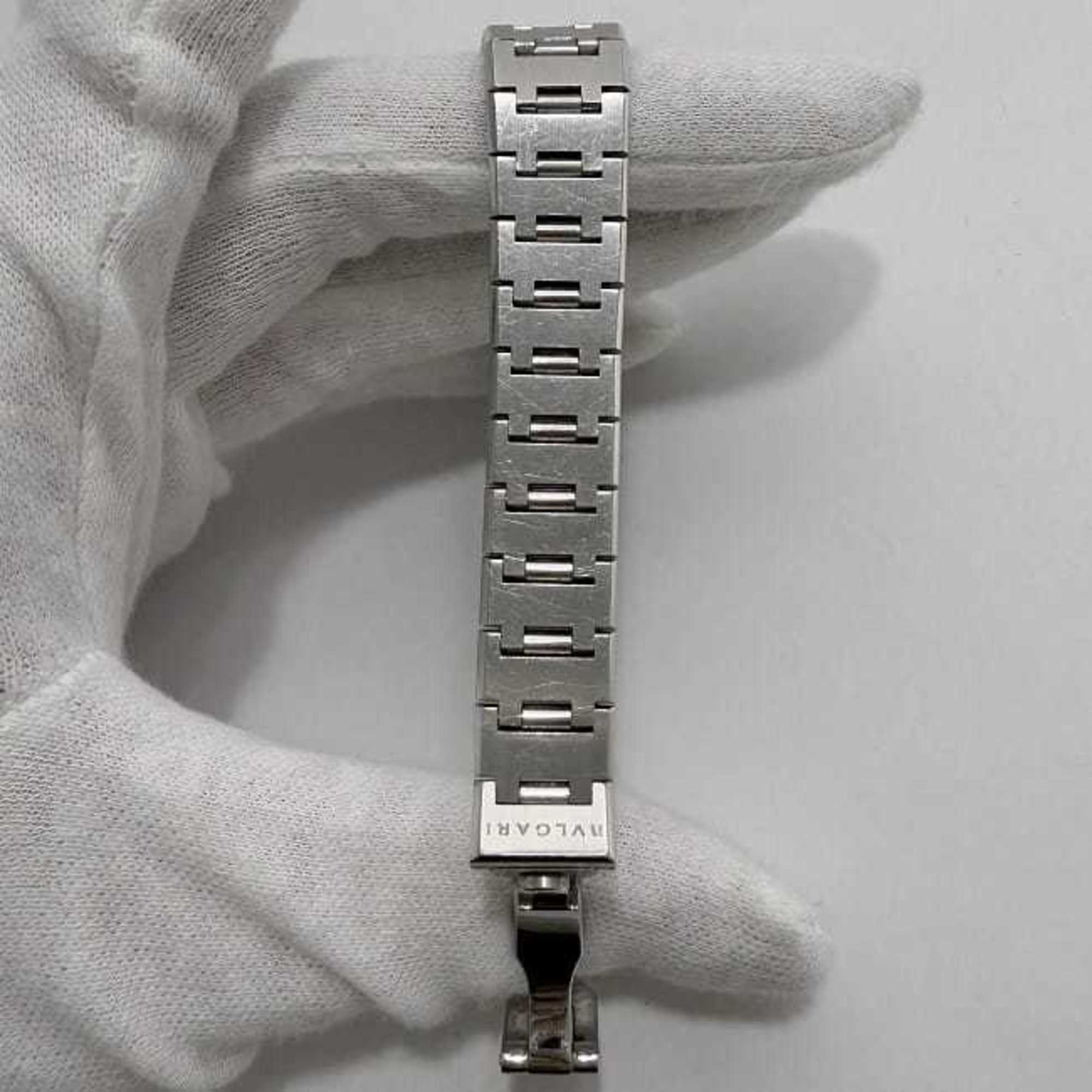 Bvlgari Uhr f-21814 SchwarzSilber BB23SS Damenuhr aus EdelstahlQuarz BVLGARI-Zifferblatt, batteriebetrieben