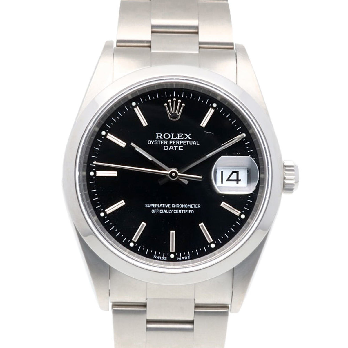 Montre Rolex Date Oyster Perpetual 15200 Noir Cadran 34 mm