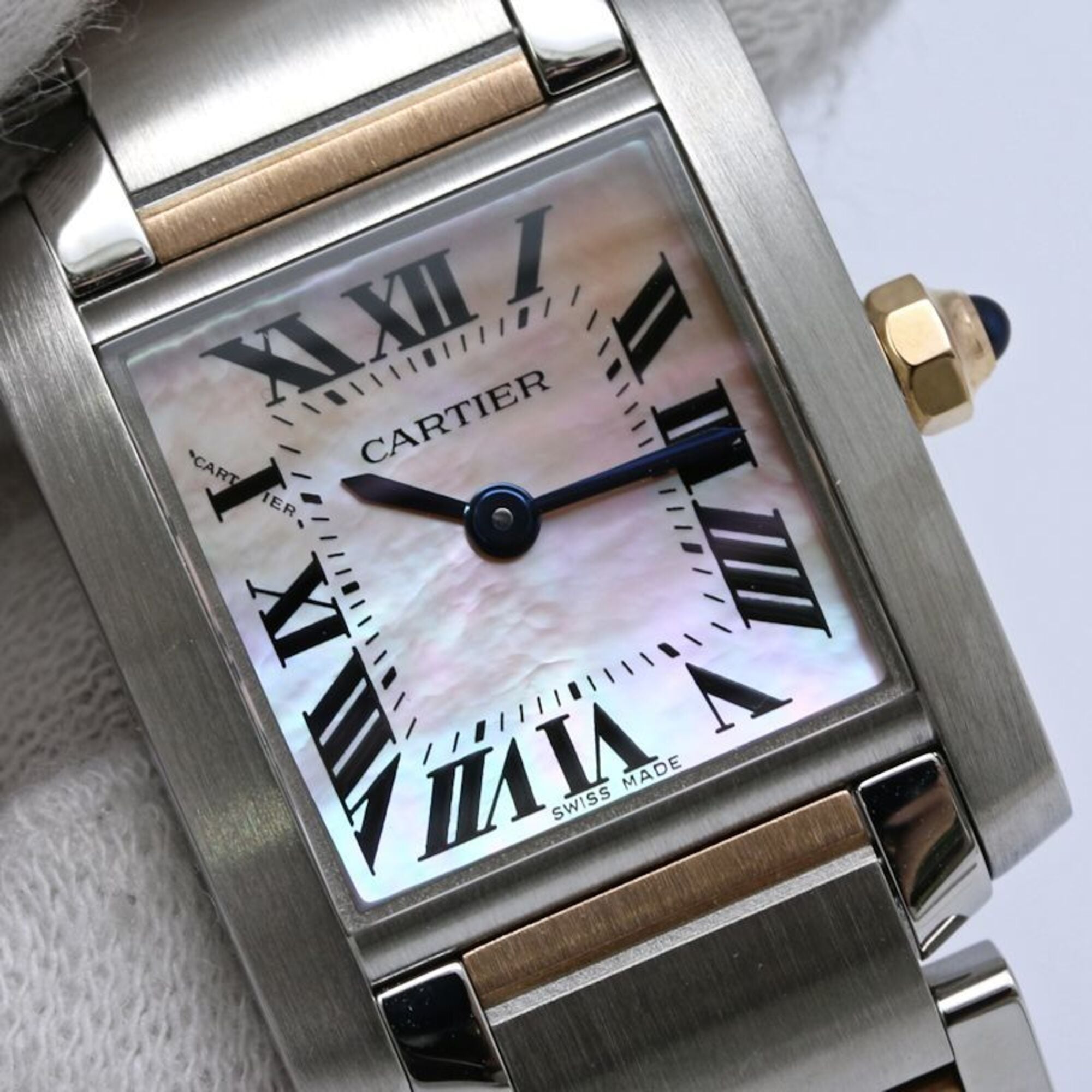 CARTIER Tank FranÃ§aise SM W51027Q4 Wo SSx18KPG 40559