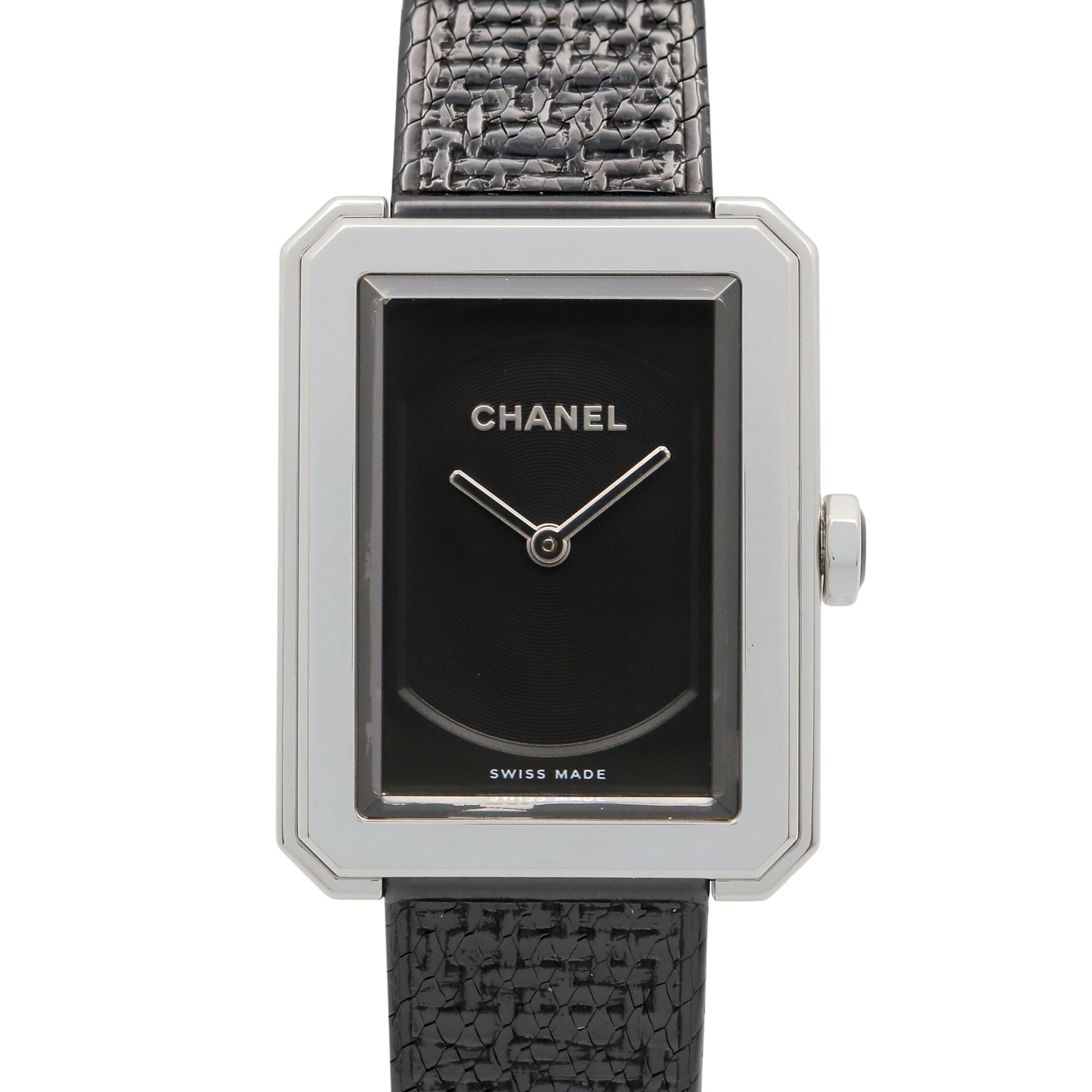 Chanel Boyfriend Tweed Watch, Stainless Steel, Women's, Black, H5317