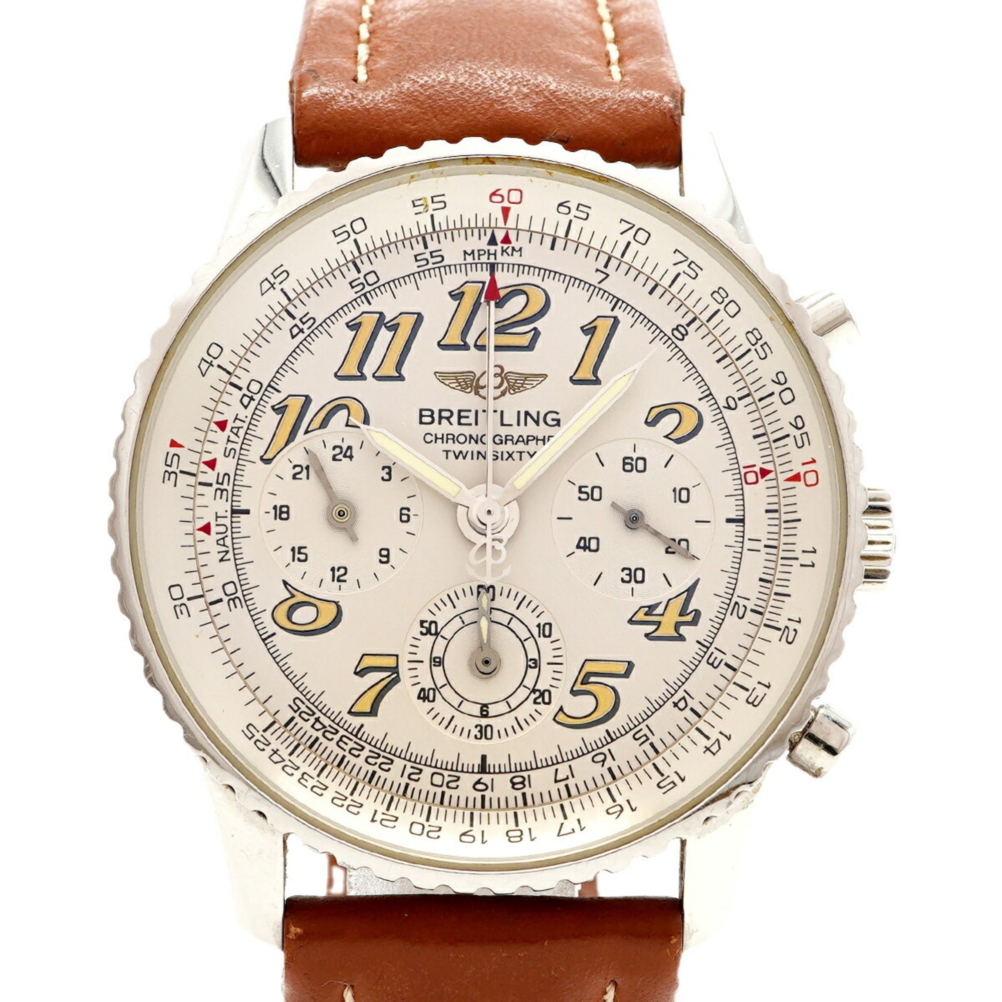 Breitling Navitimer A39022 Silver Dial 41mm Watch
