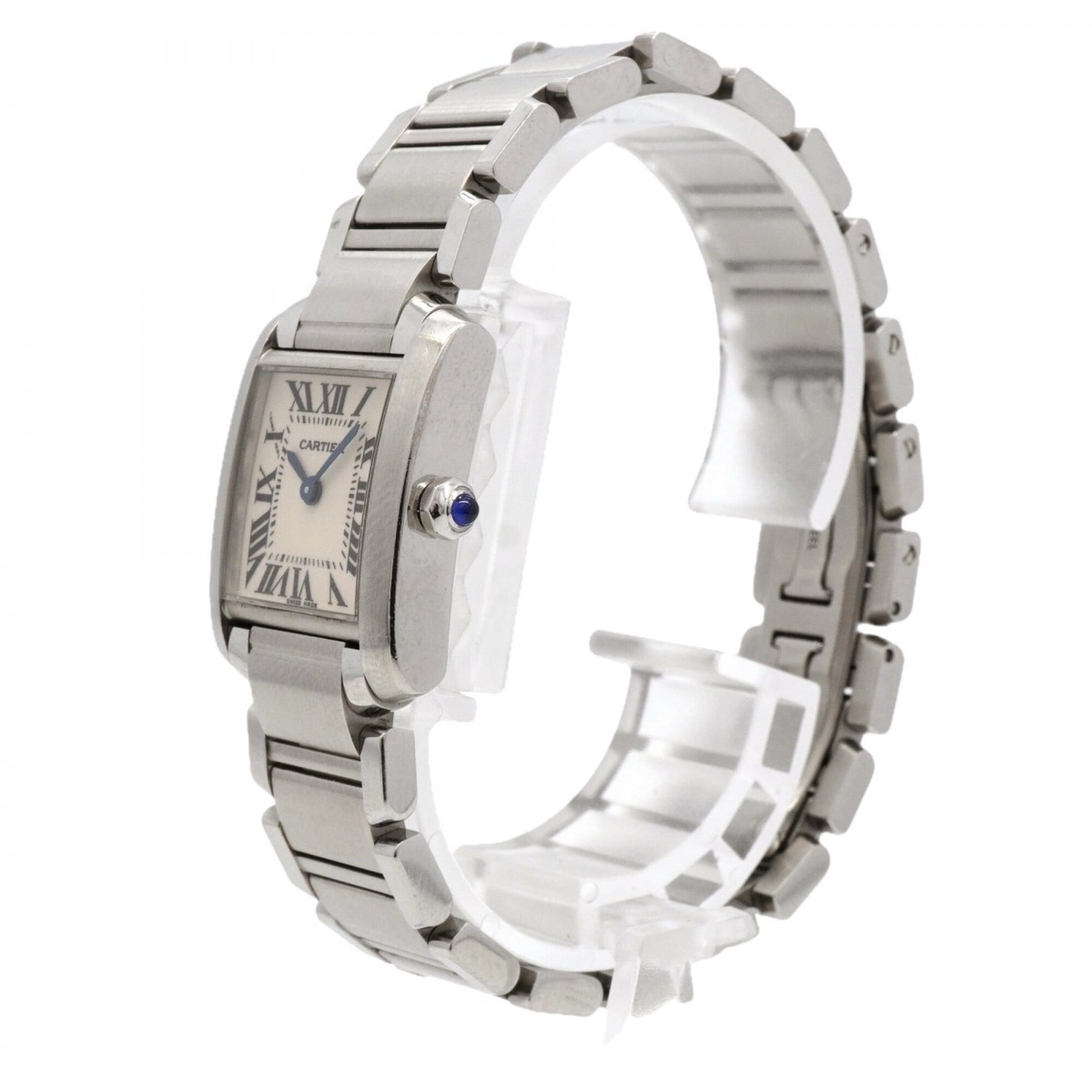 Cartier Tank FranÃ§aise SM W51008Q3 White Dial Women's Watch