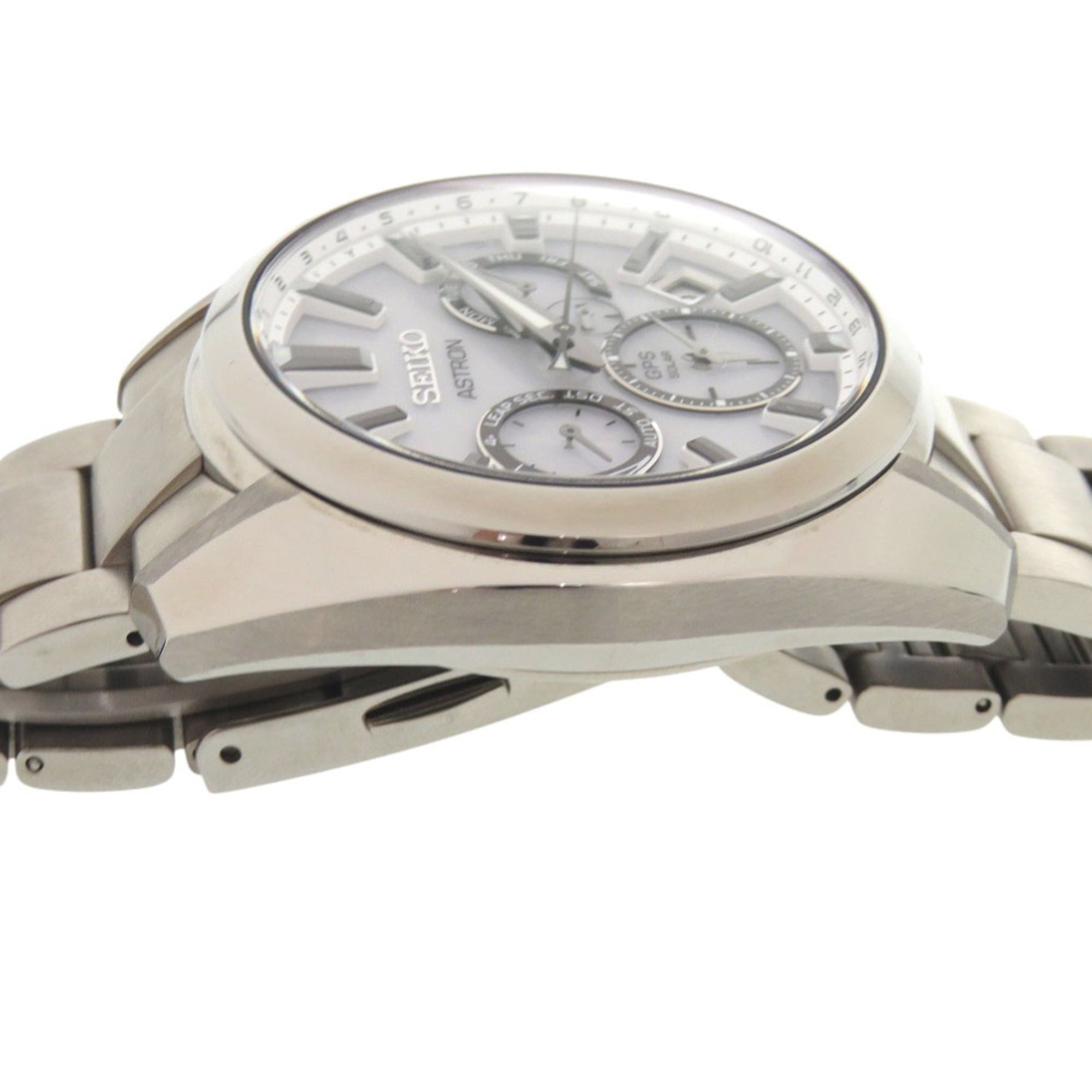 Seiko Astron SBXC047 5X53-0AJ0 GPS-Solar Funkuhr Weiß Edelstahlzifferblatt 0220