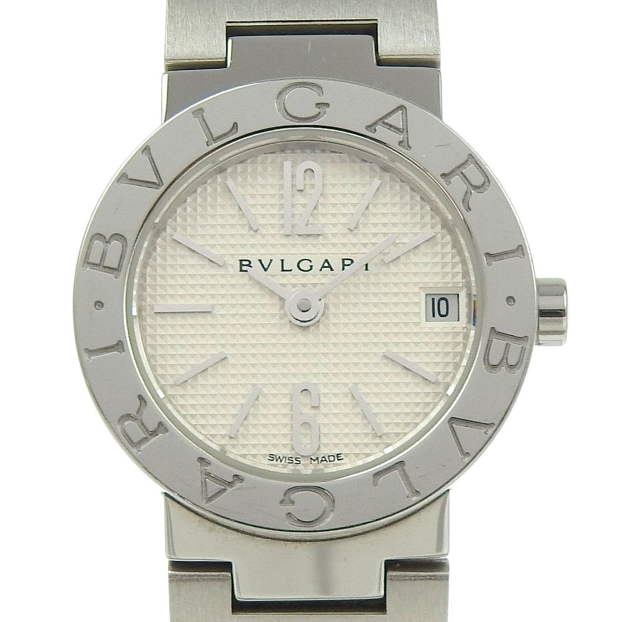 Bvlgari Watch BB23SS Stainless Steel Quartz Analog Display White Dial Women's