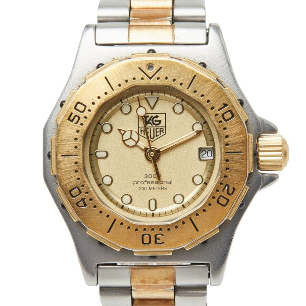TAG Heuer 3000 Professional 935408, goldenes Zifferblatt, 27 mm Uhr