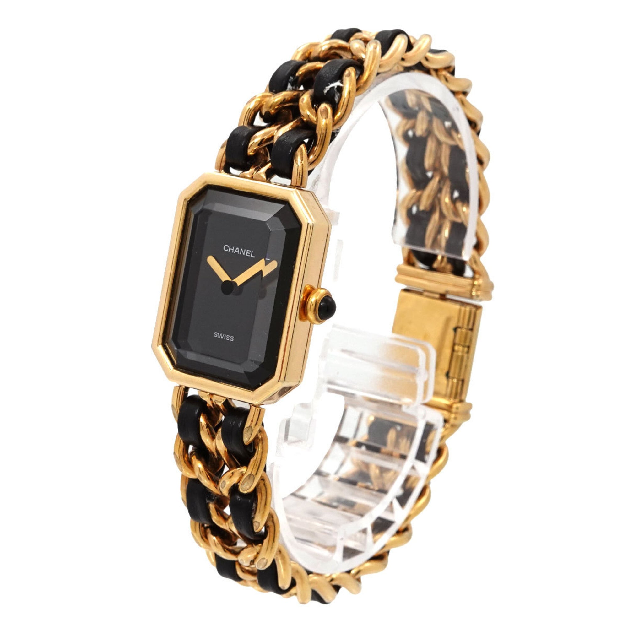 Chanel Premiere XL size H0001 Women's Watch Black Gold Quartz