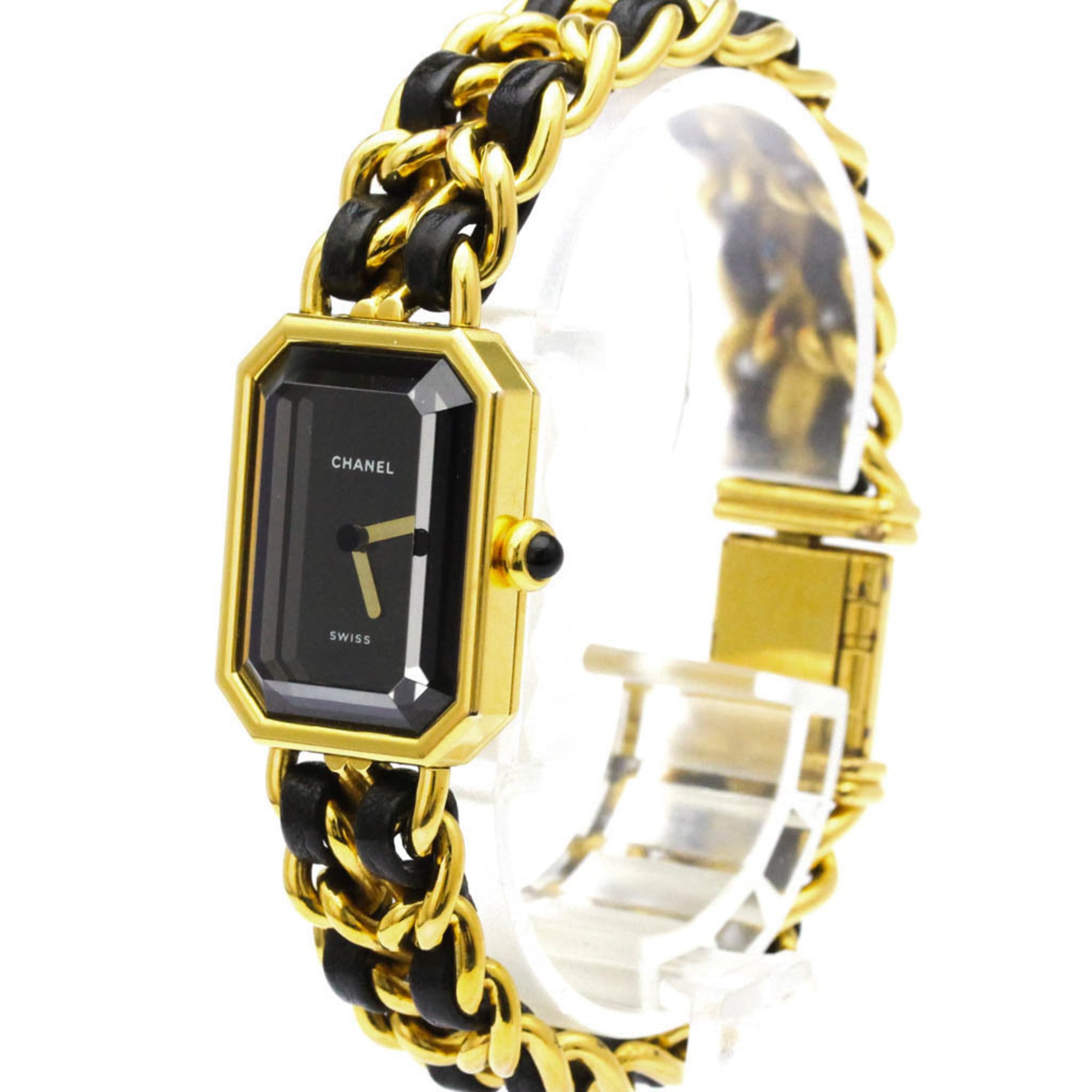 CHANEL Premiere Size L Gold Plated Quartz Ladies Watch H0001