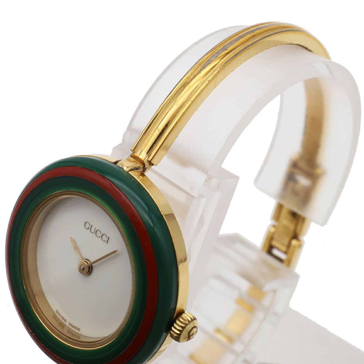 Montre Gucci avec lunette interchangeable 1100-L Blanc et cadran de 26 mm