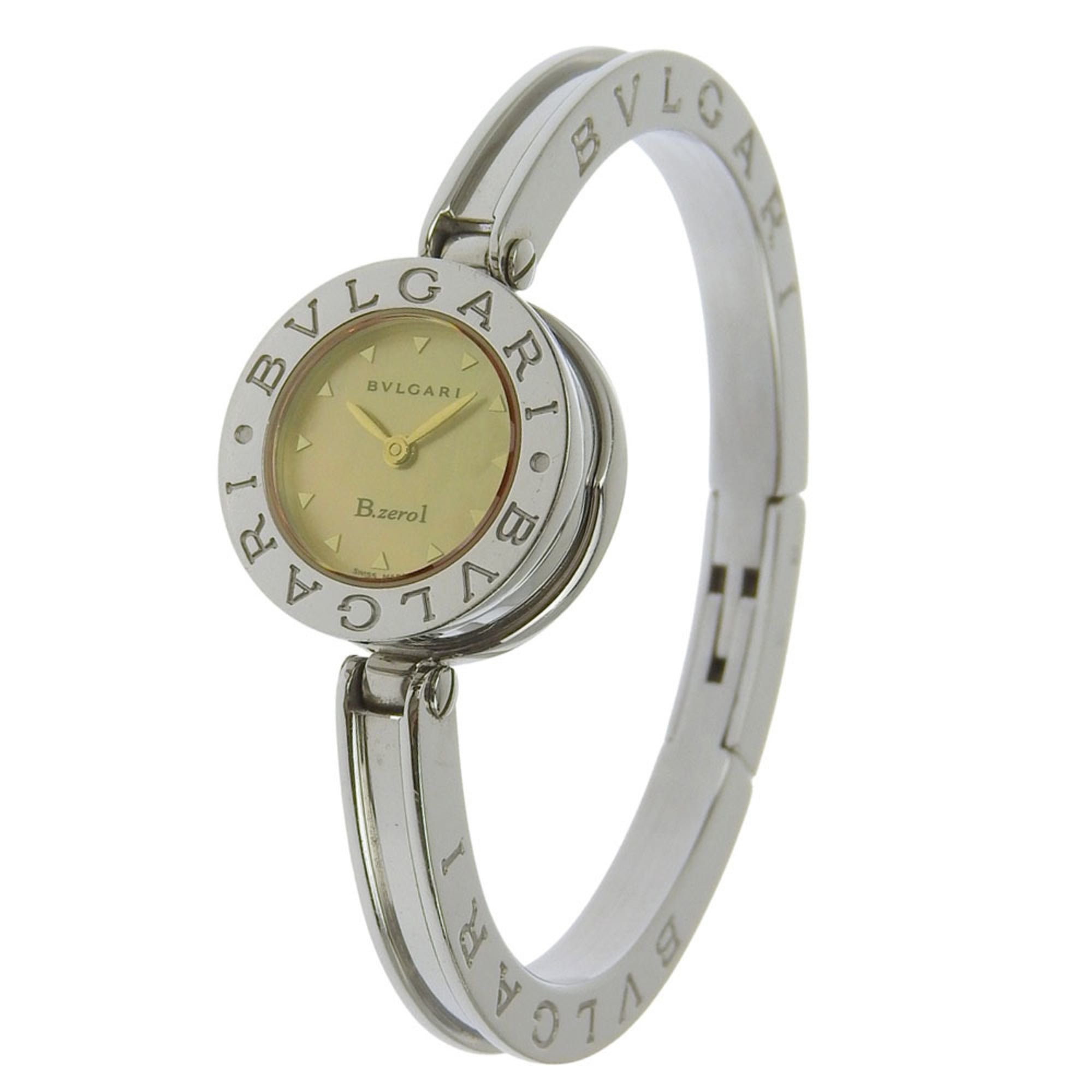 BVLGARI Bzero1 BZ22S Women's Stainless Steel Quartz Analog Watch with Brown Shell Dial