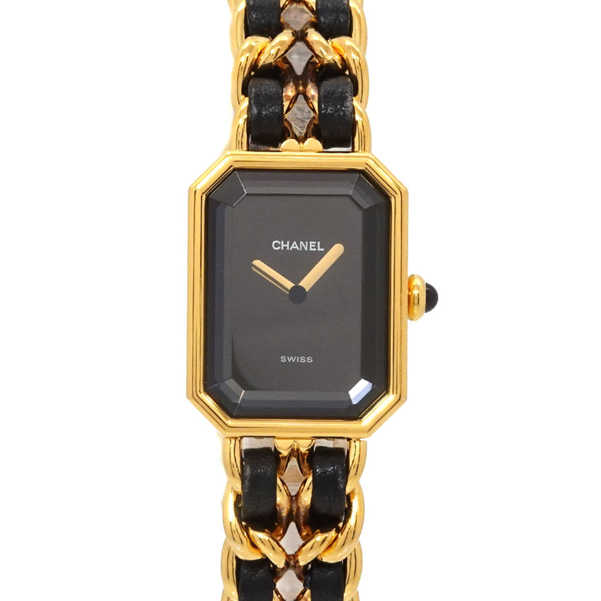 Chanel Premiere Large Size H0001 Women's Watch Black Gold Quartz