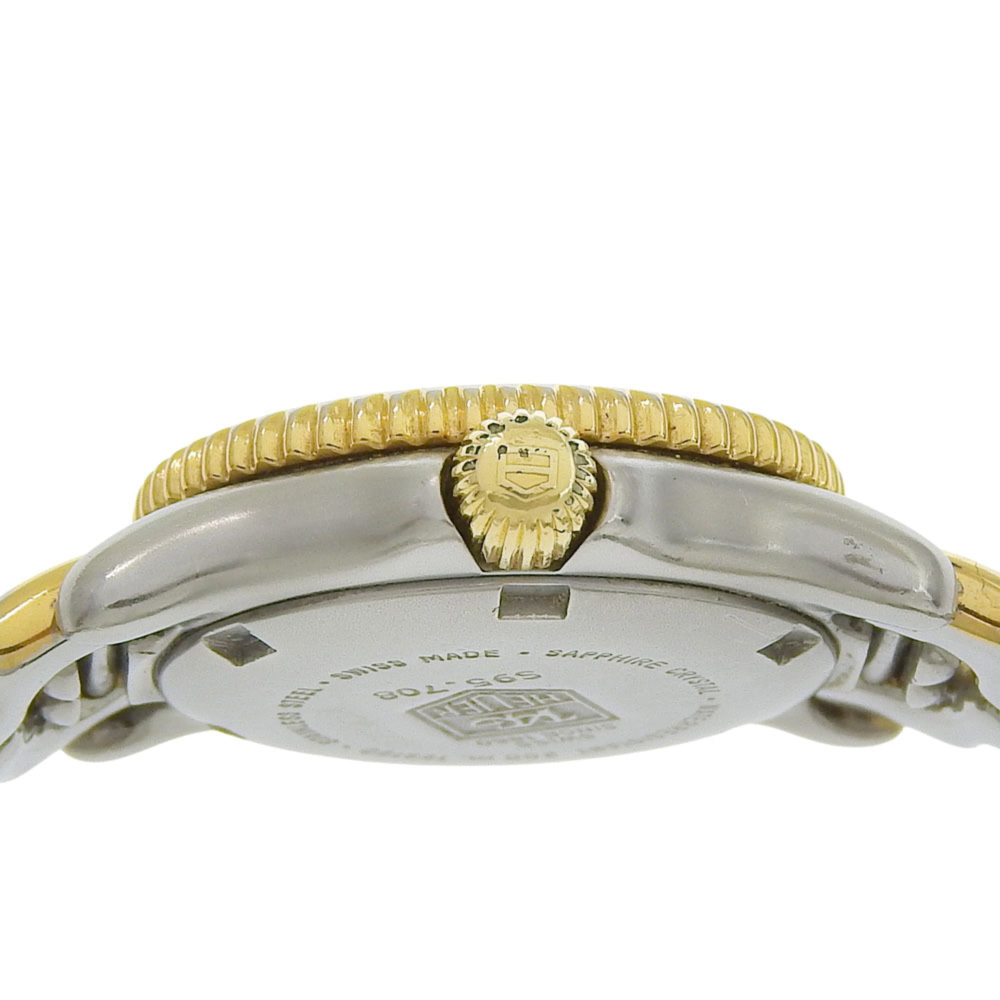 TAG Heuer Cell Uhr S95.708, Edelstahl, Silber, Quarz, analog, Elfenbein Zifferblatt, Damenuhr.