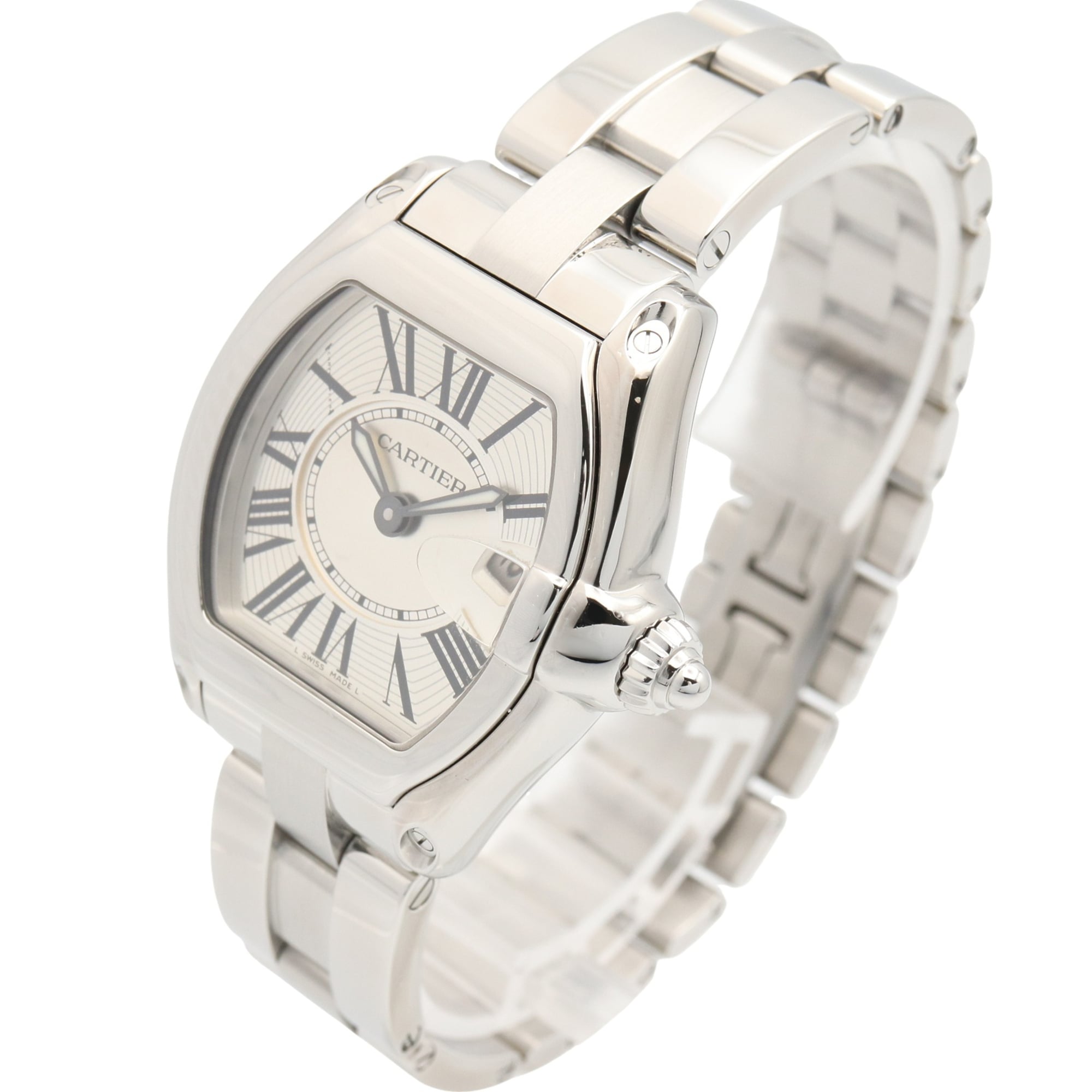 Cartier Roadster SM W62016V3 Silver Dial 31mm Watch