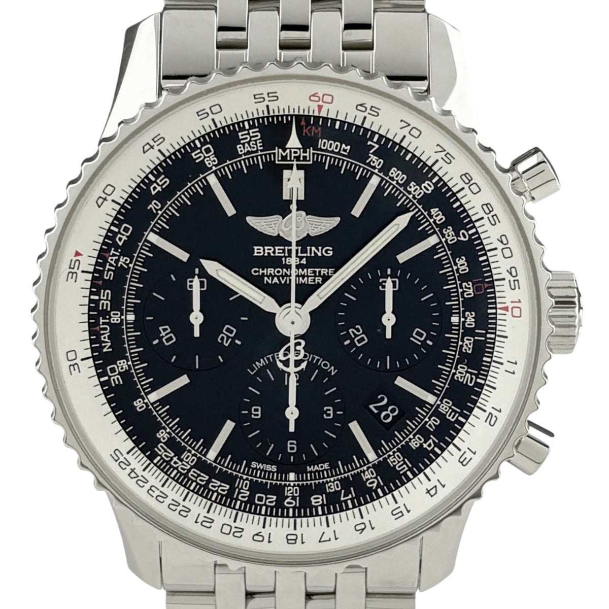 Breitling Navitimer 01 Schwarz AB01211Y/BE65 Schwarz Zifferblatt 43 mm Uhr