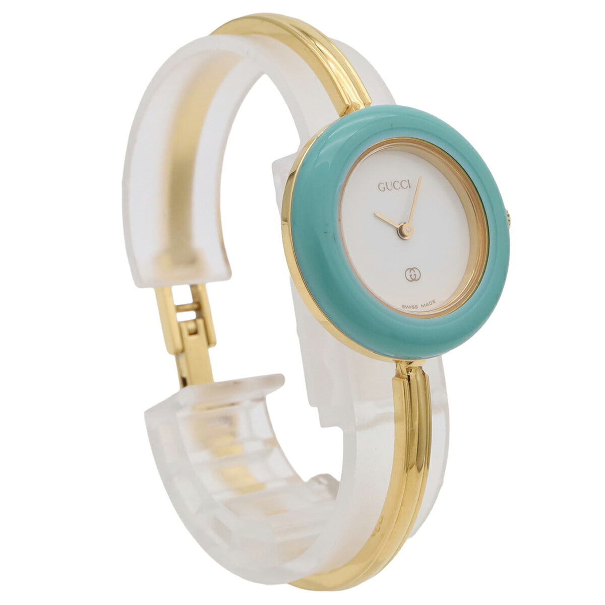 Gucci Change Bezel 1100-L horloge met witte wijzerplaat, 26 mm
