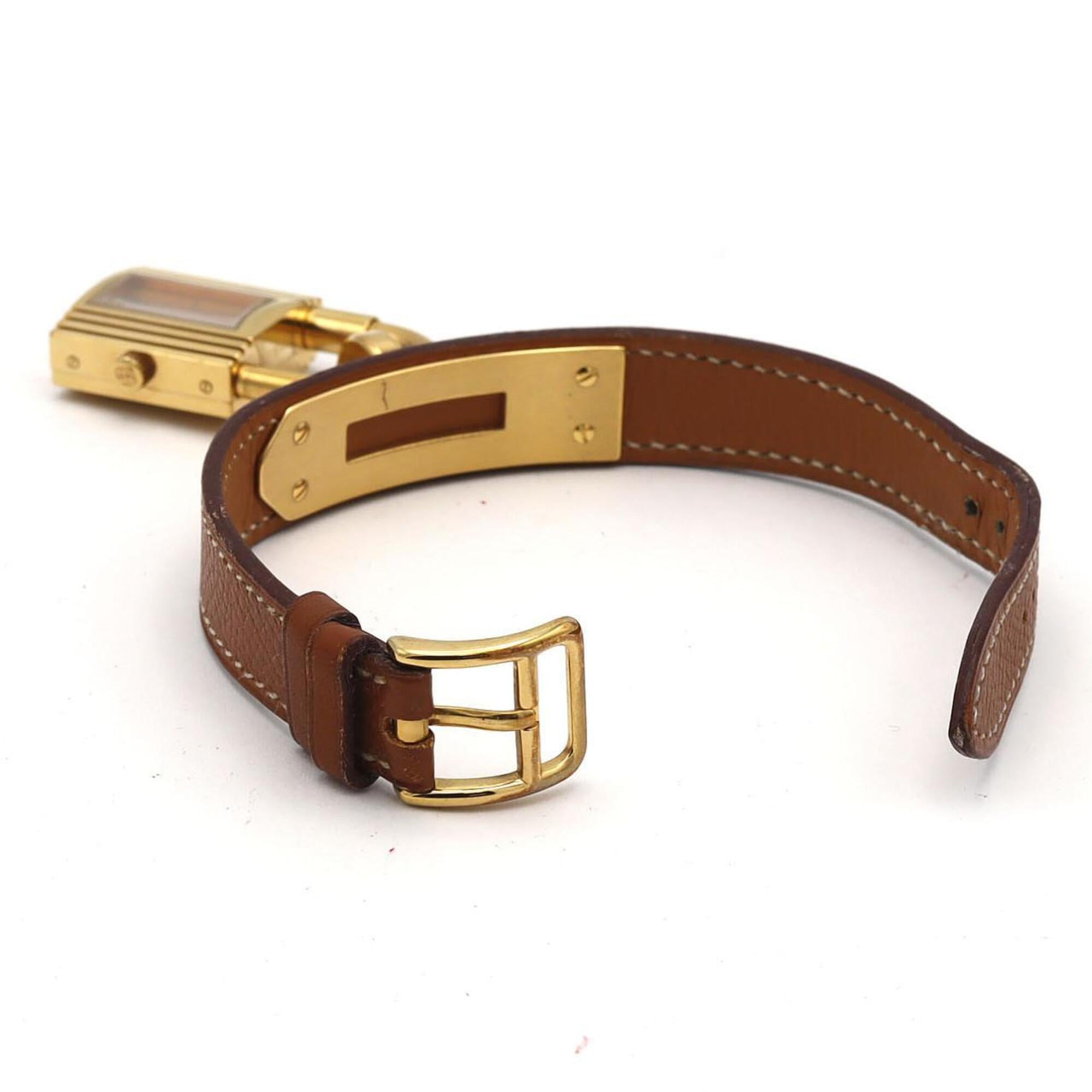 Montre Hermès Kelly à cadran doré, 20 mm