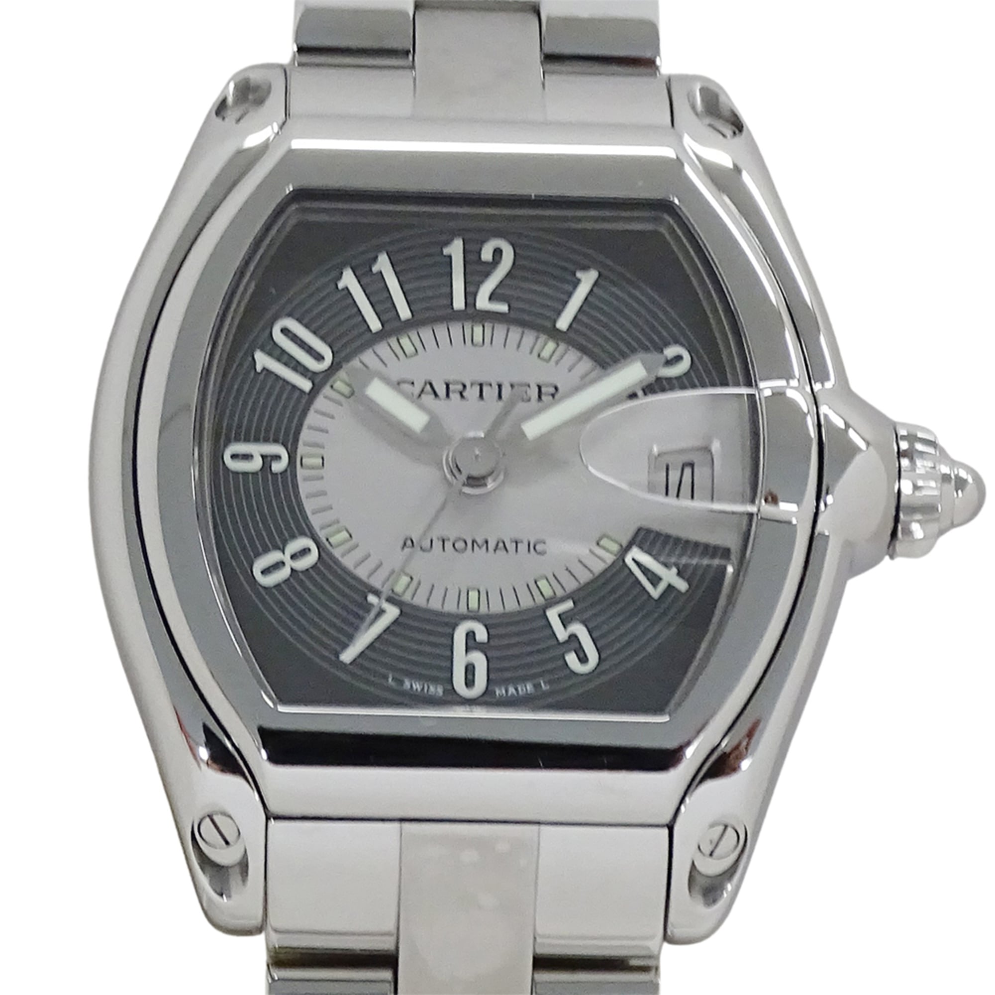 Cartier Roadster W62001V3 Grey Dial 38mm Watch