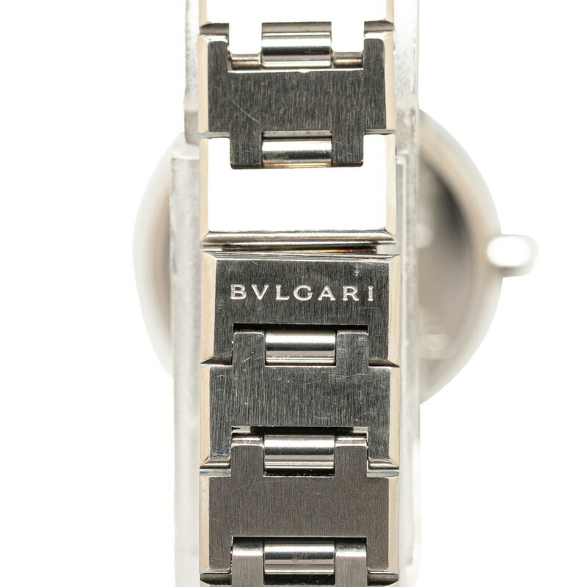 BVLGARI Uhr BB23SS Quarz Schwarz Zifferblatt, Edelstahl, Damenuhr