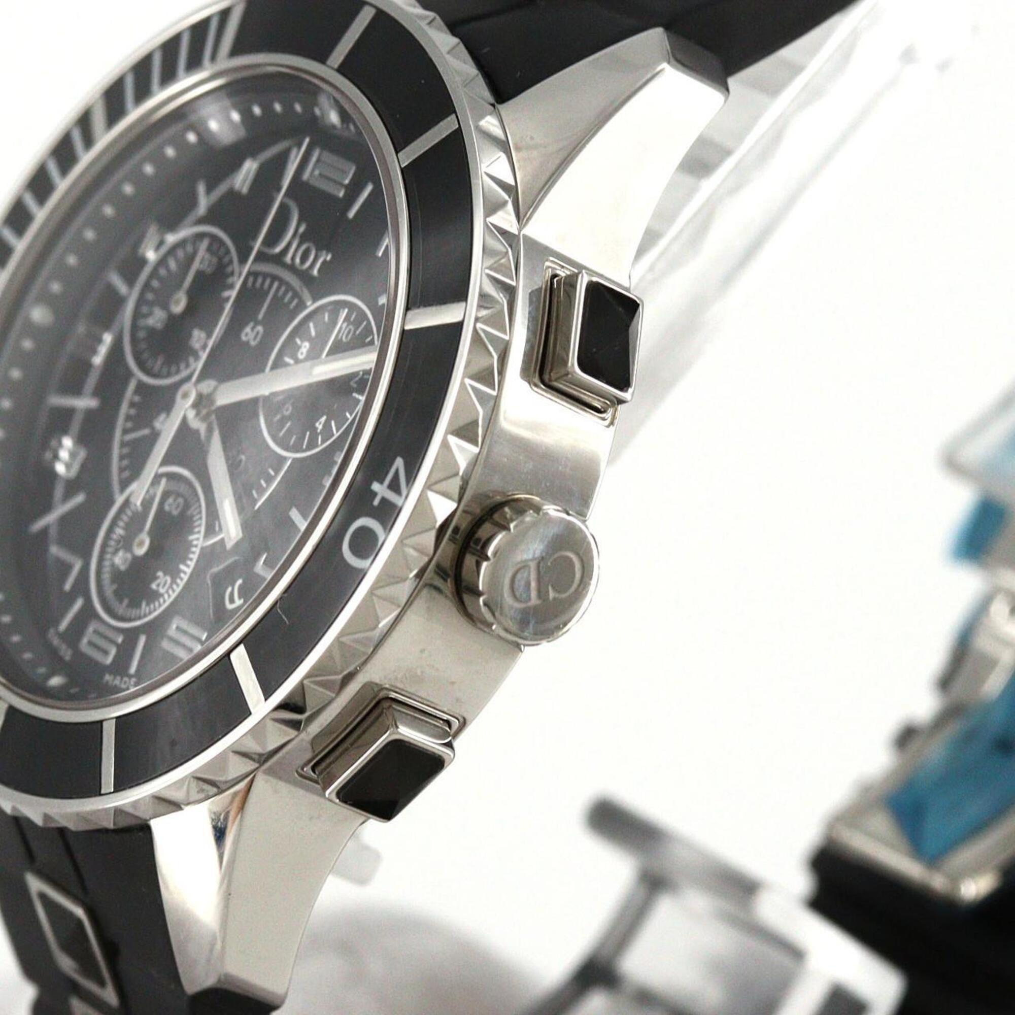 Christian Dior Crystal Chrono CD114317R001 Black Dial 38mm Watch