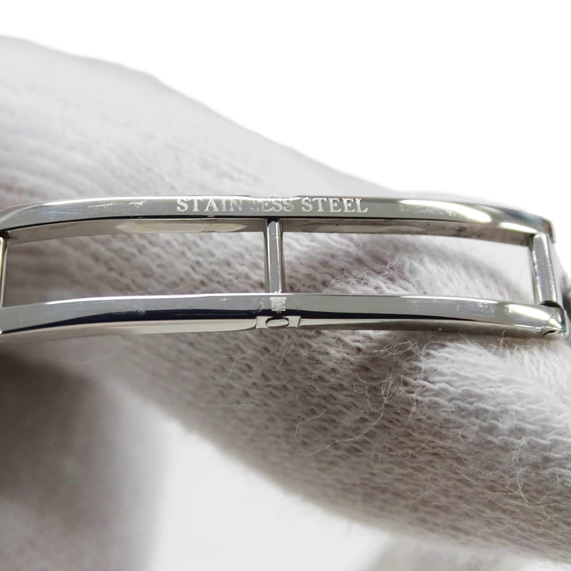 Tiffany & Co. Atlas diamant-kwartshorloge voor dames, roestvrij staal (SS), zilver/marineblauw, 69291651.
