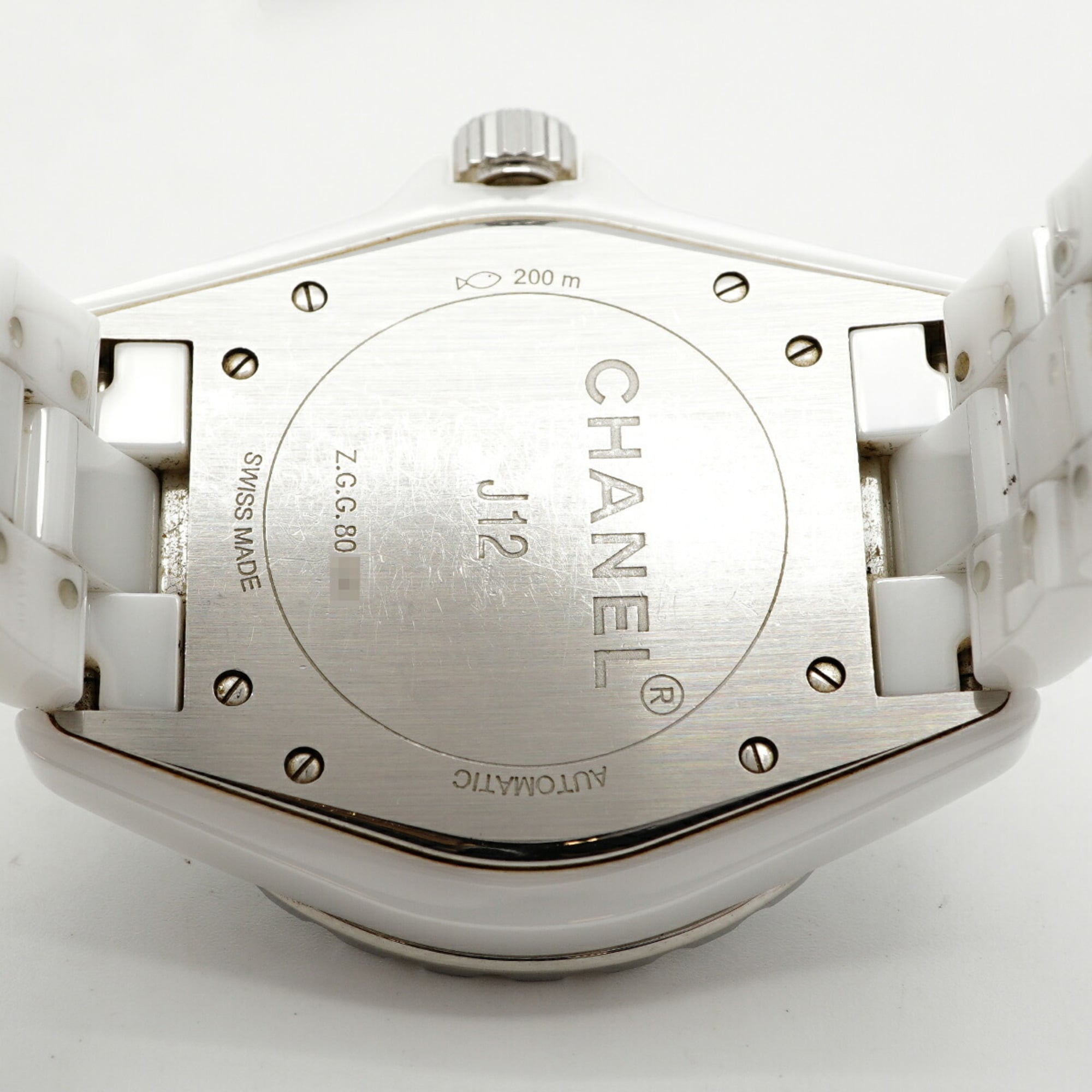 Chanel J12 H2891 herenhorloge met witte wijzerplaat