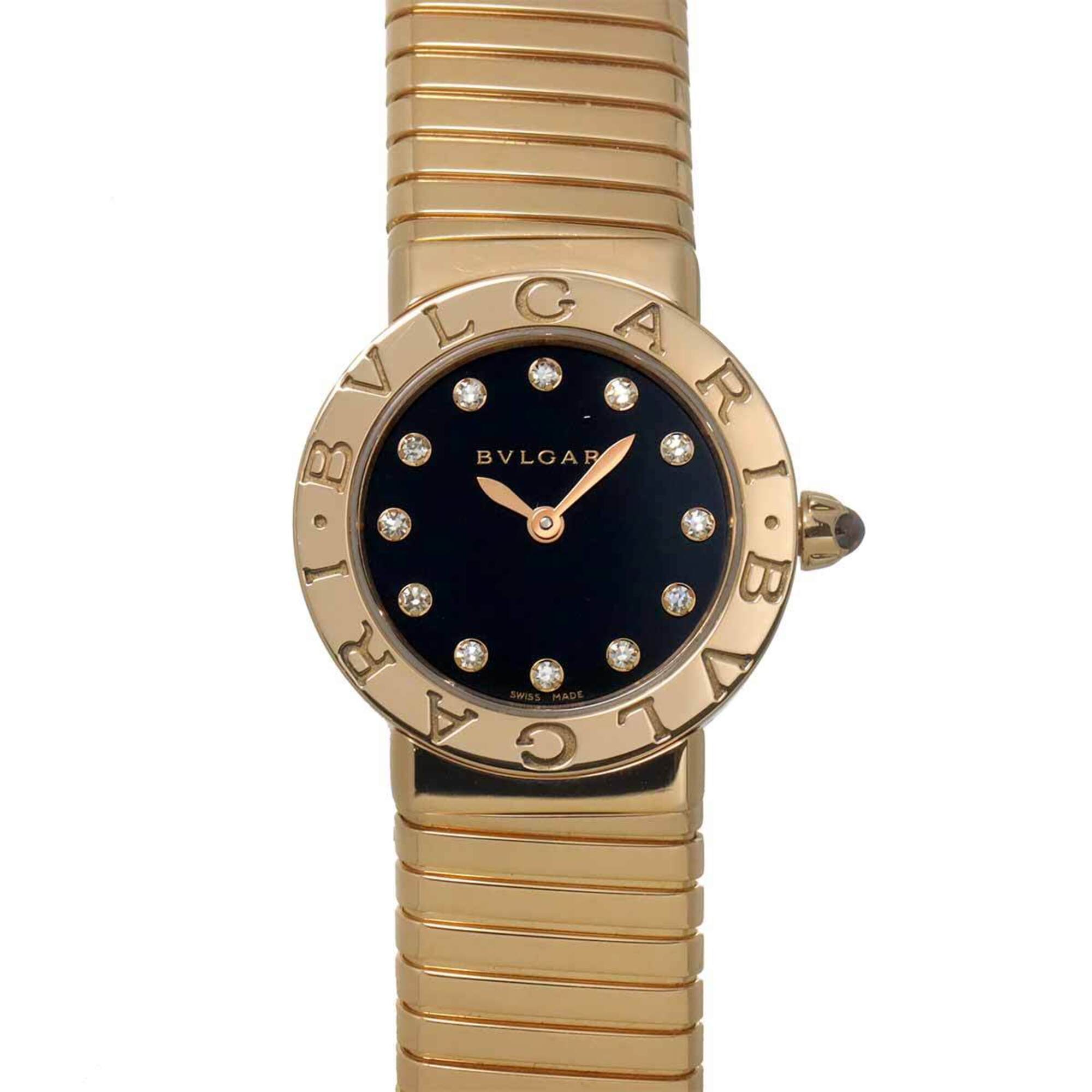 Bulgari Tubogas BBLP262TG Black Dial 26mm Watch