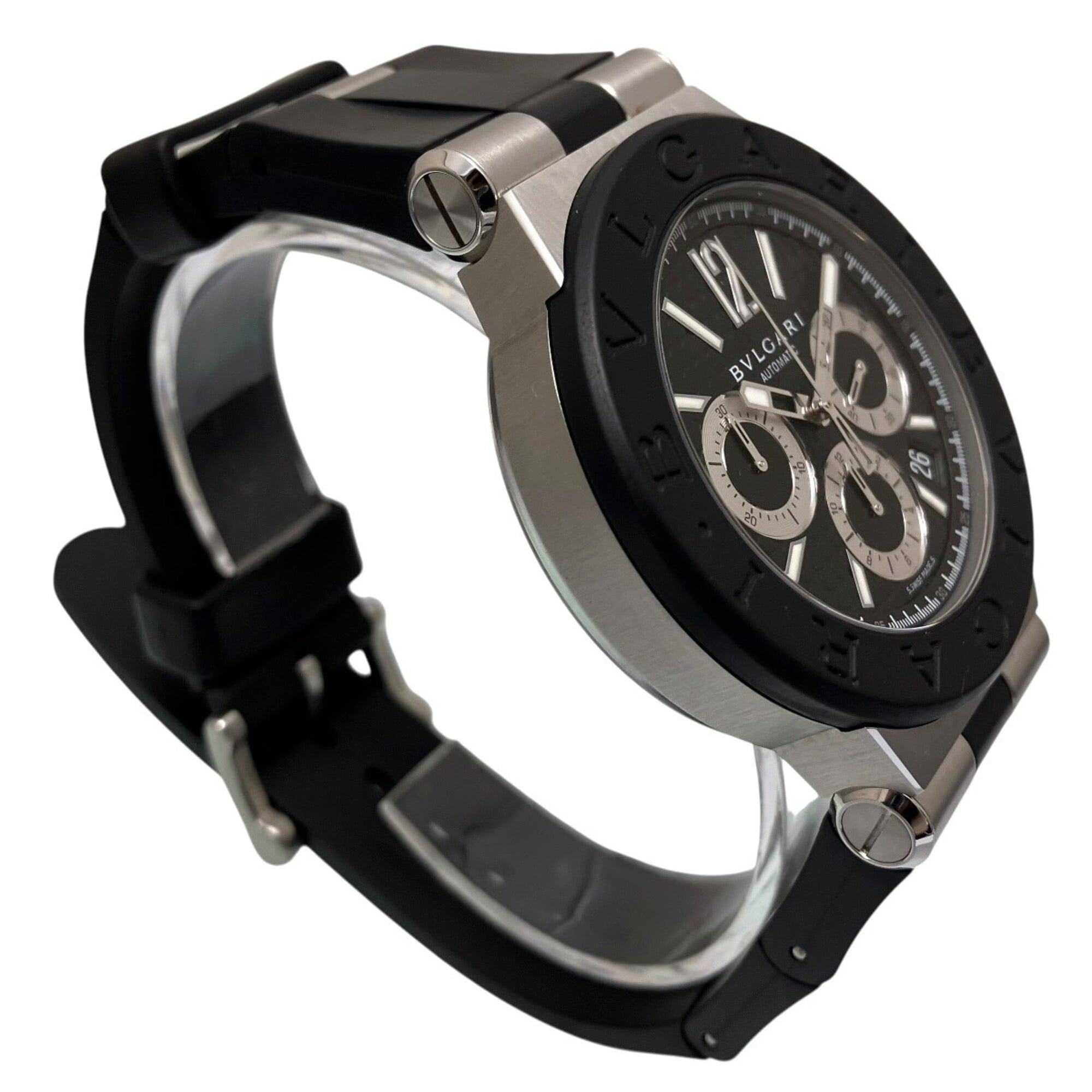 Montre Bvlgari Bulgari BVLGARI Diagono DG42SVCH Noir cadran 45 mm