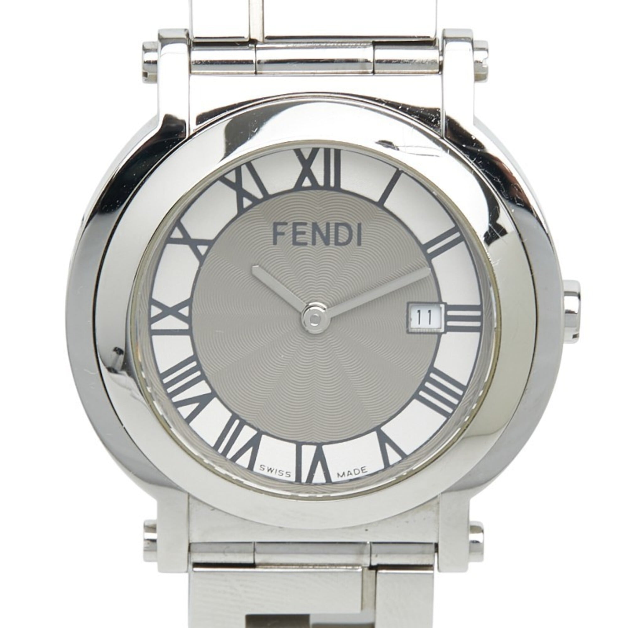 Fendi Orologi 2-hand Quadro watch 6100L quartz gray dial stainless steel women's FENDI