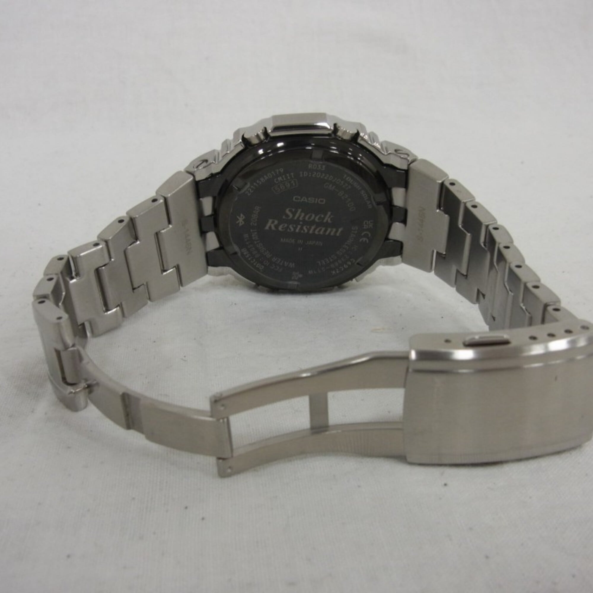 Montre Pour Hommes CASIO G-SHOCK FULL METAL série 2100, modèle GM-B2100SD-1AJF, gris argenté, en acier inoxydable