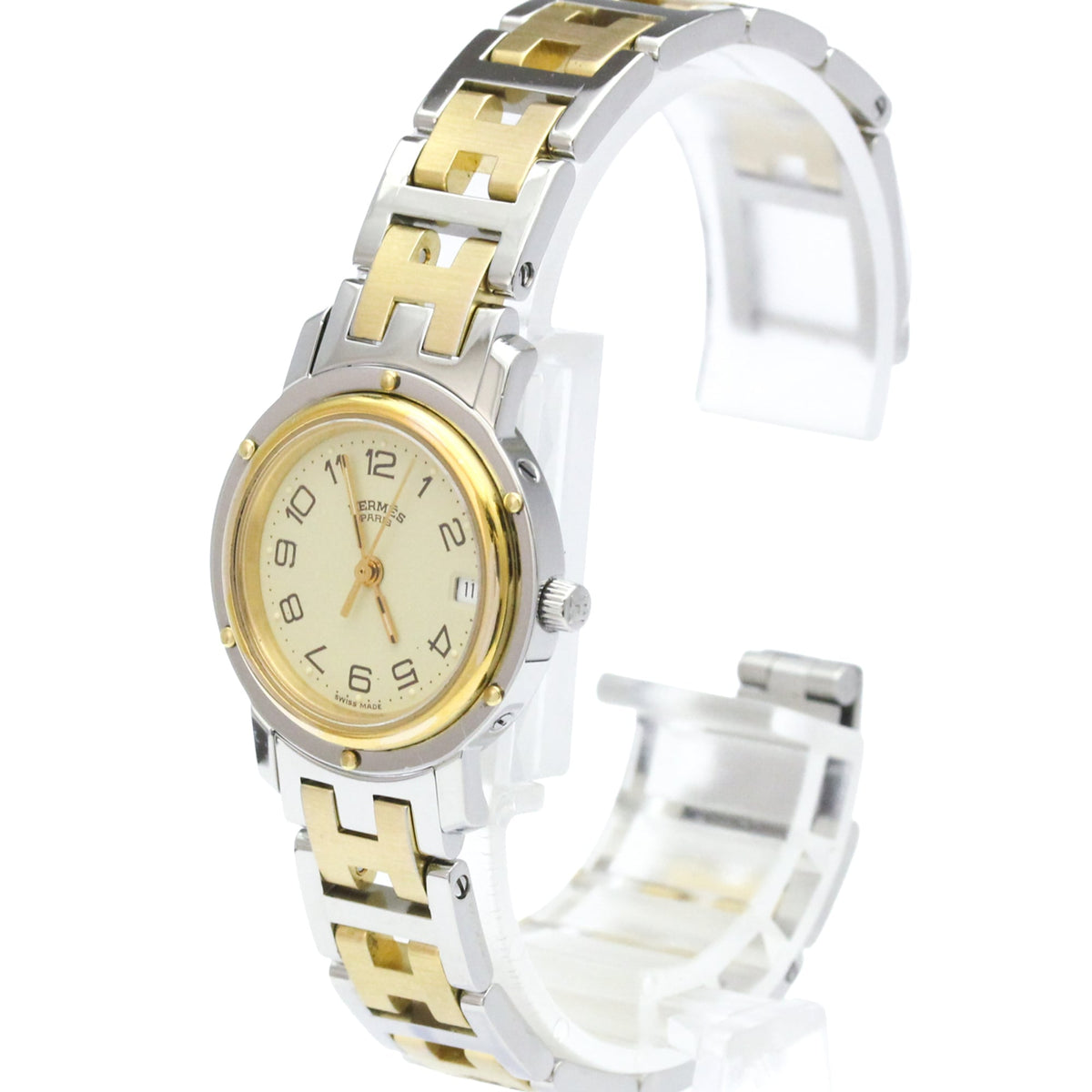Hermes Clipper BF596805 Elfenbein Zifferblatt 24 mm Uhr