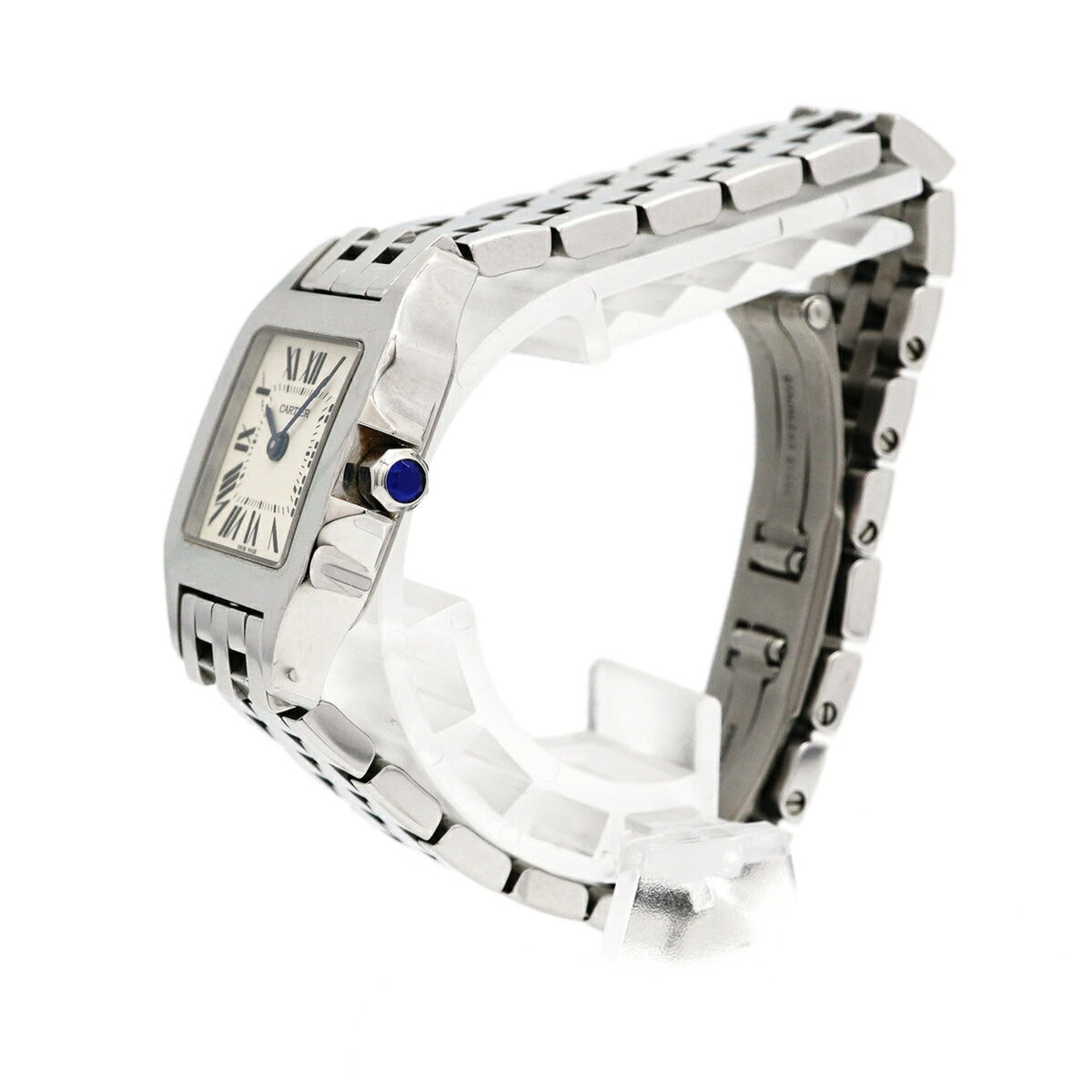 Cartier Santos Demoiselle SM W25064Z5 Horloge met ivoorkleurige wijzerplaat, 20 mm
