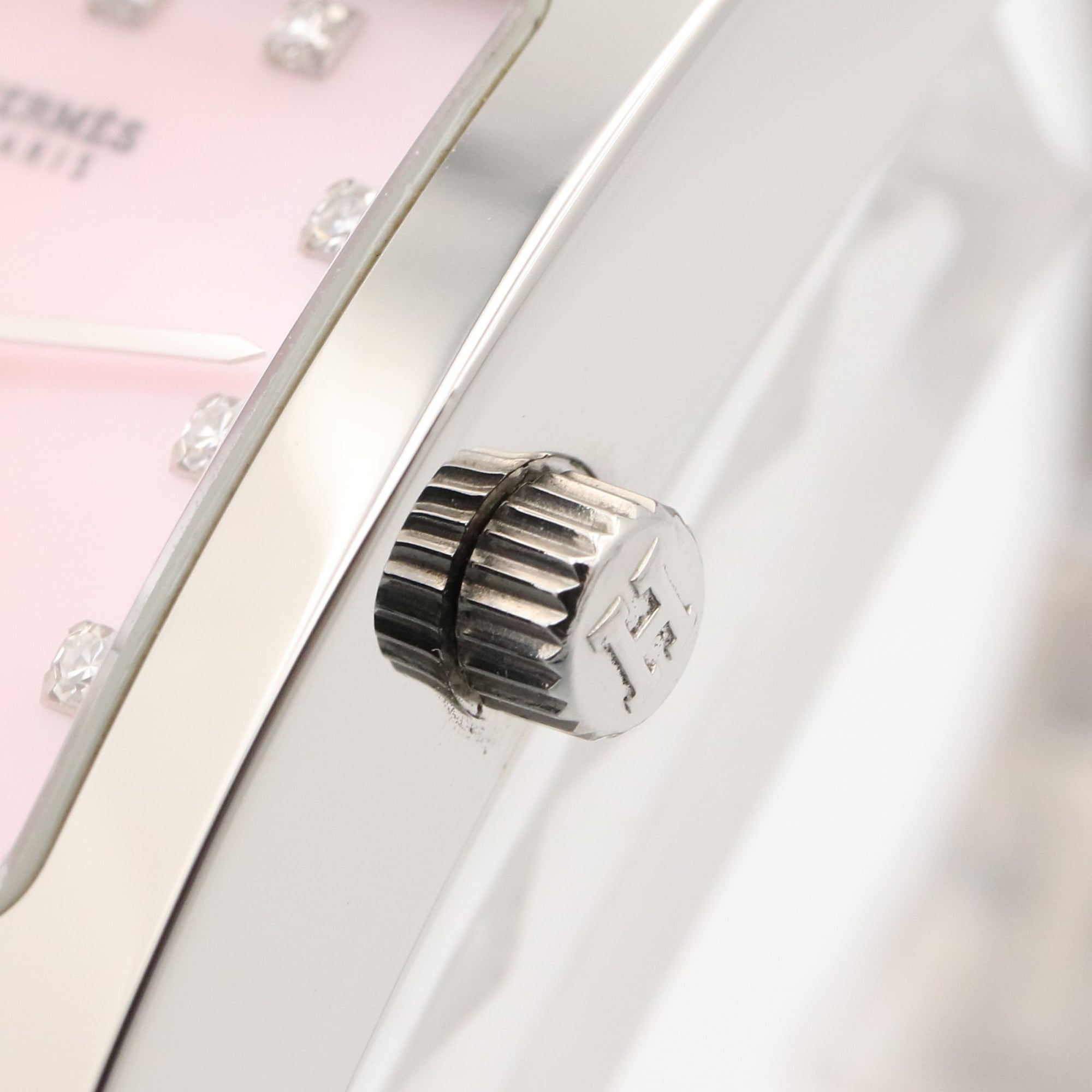 Hermes H-Watch, HH1.210 Pink Dial Stainless steel 21mm Watch