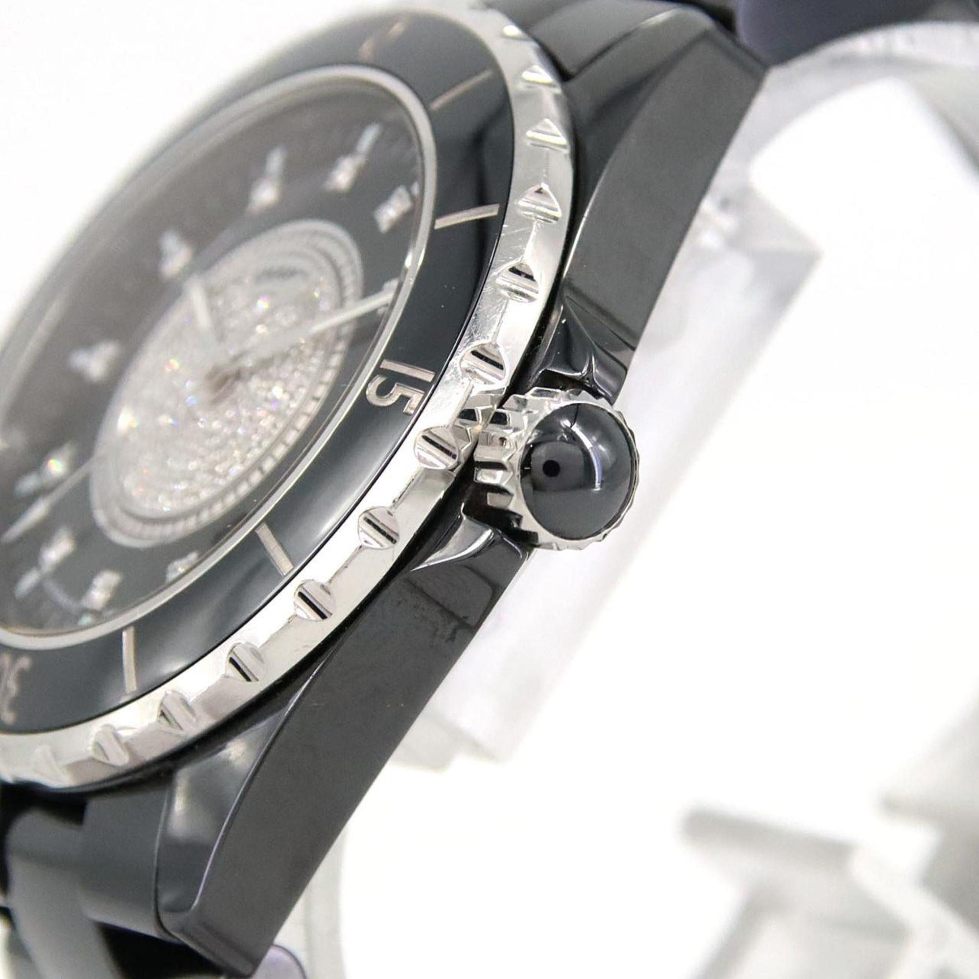 Chanel J12 38 mm keramiek 12P Center Pave H1757 automatisch horloge